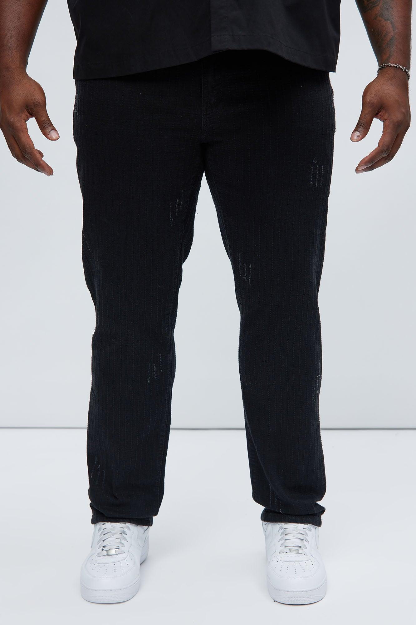 Line Me Up Stitched Slim Pants - Black Product Image