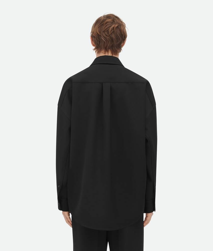 Men's Wool Twill Shirt in Black Product Image