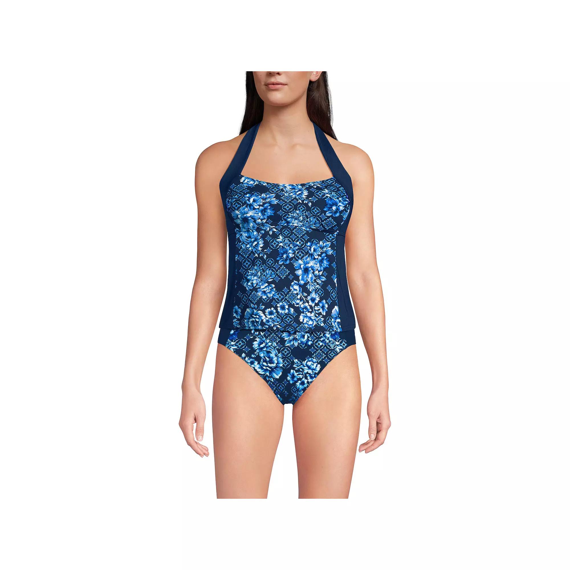 Women's Lands' End Seamed Halter Swim Top,  Product Image