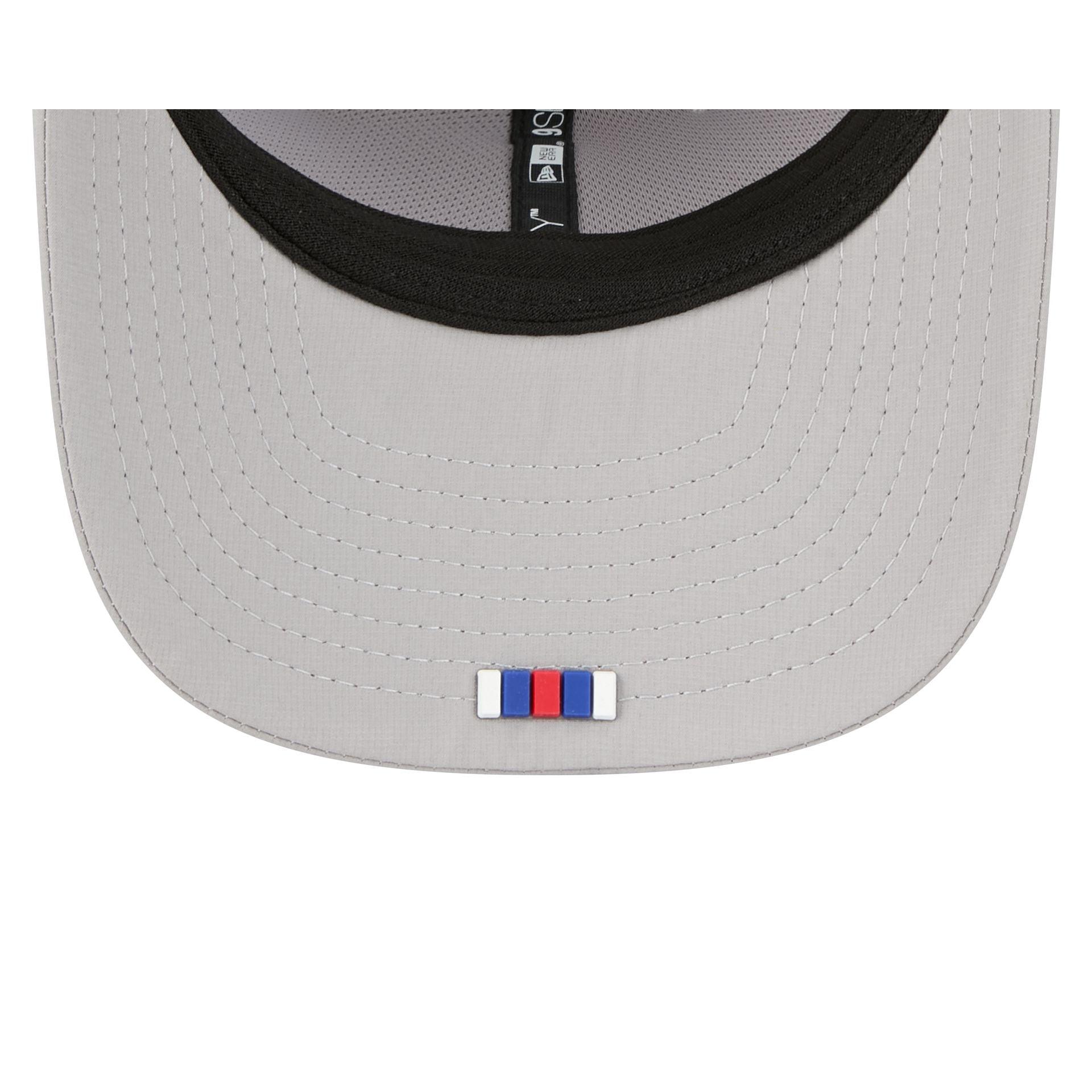 New York Giants 2025 Sideline Hot Weather Gray 9SEVENTY Trucker Hat Male Product Image