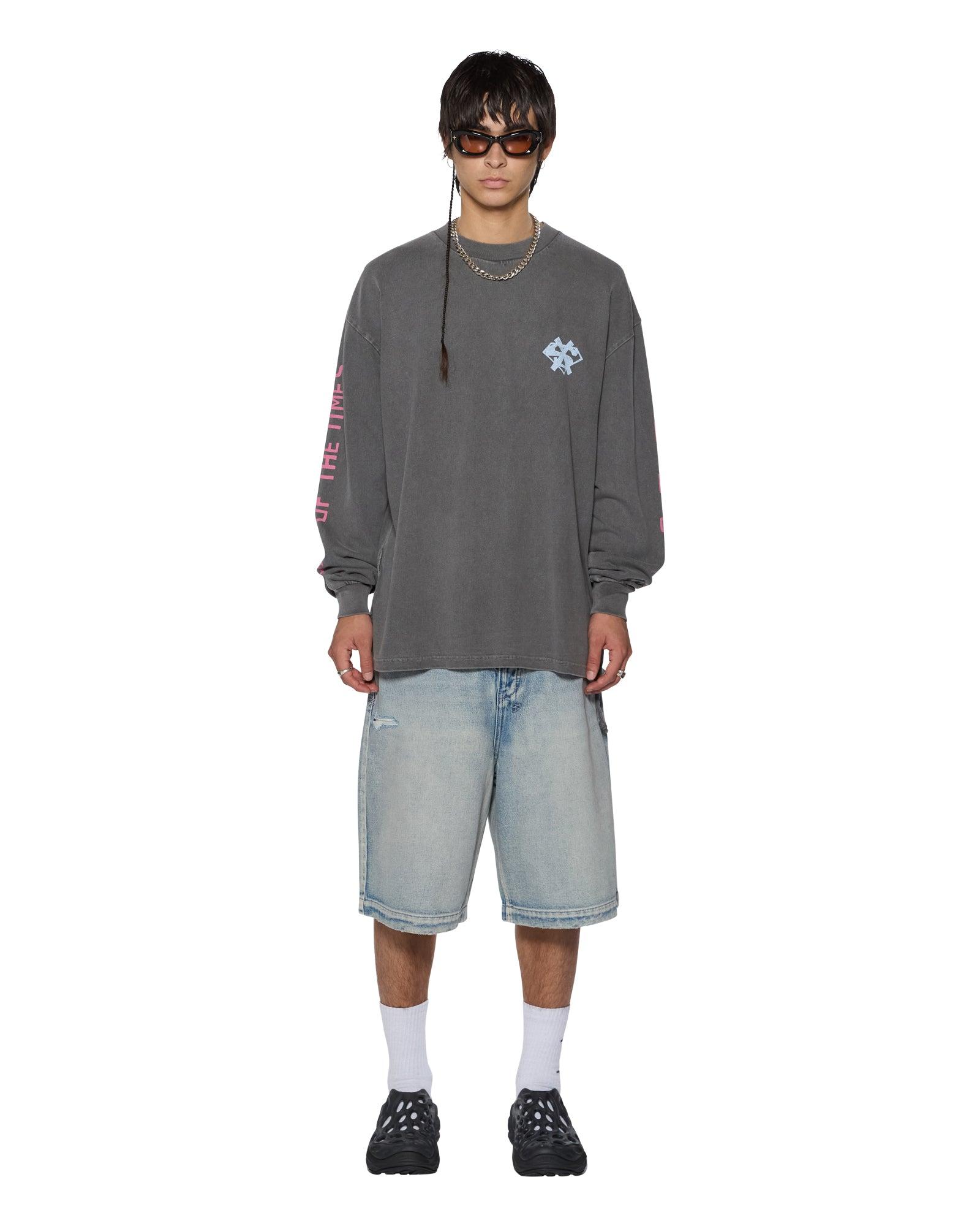 THE SIGN EKCESS LS TEE CHARCOAL Male Product Image