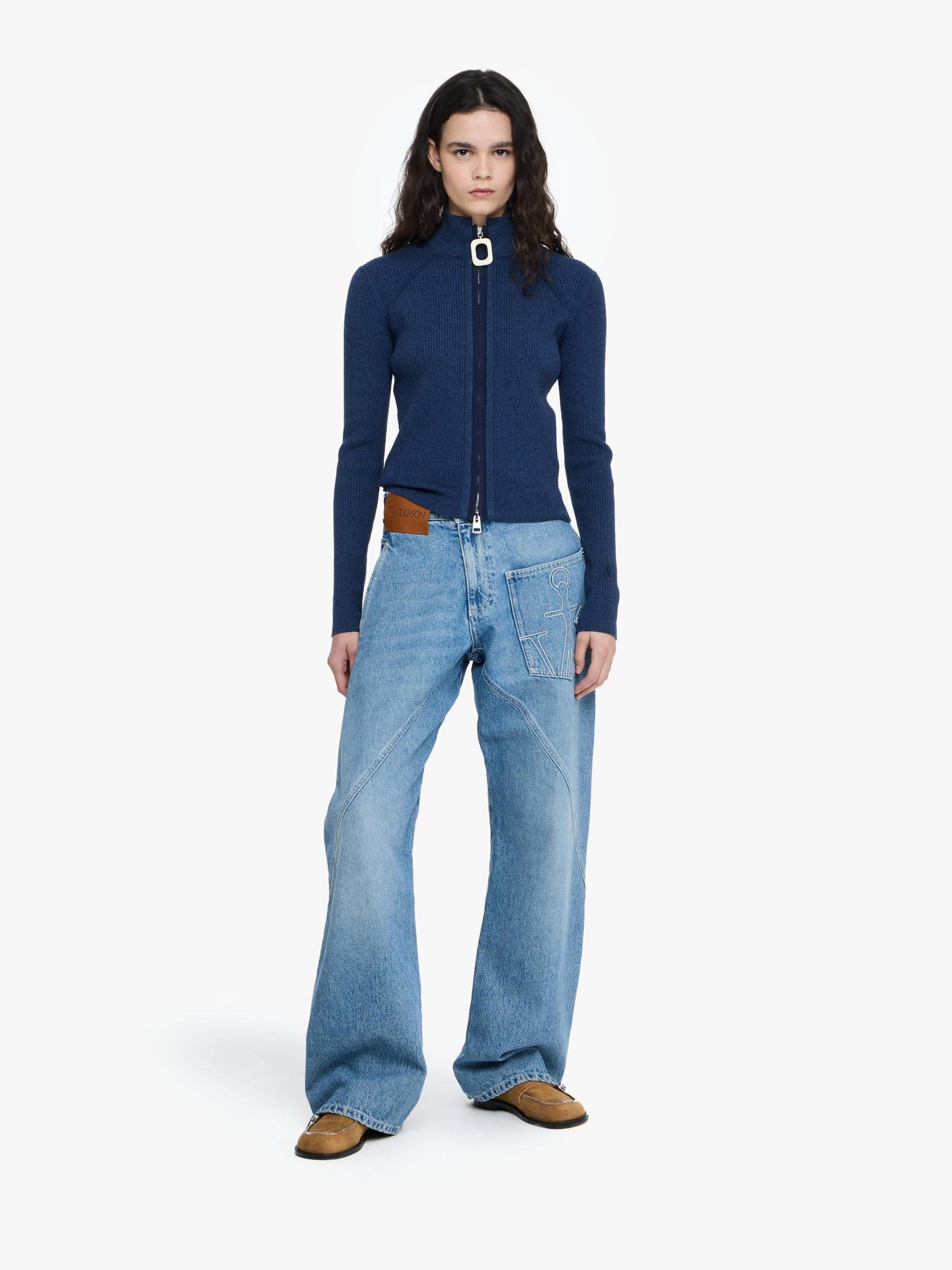 FITTED ZIP UP CARDIGAN Product Image