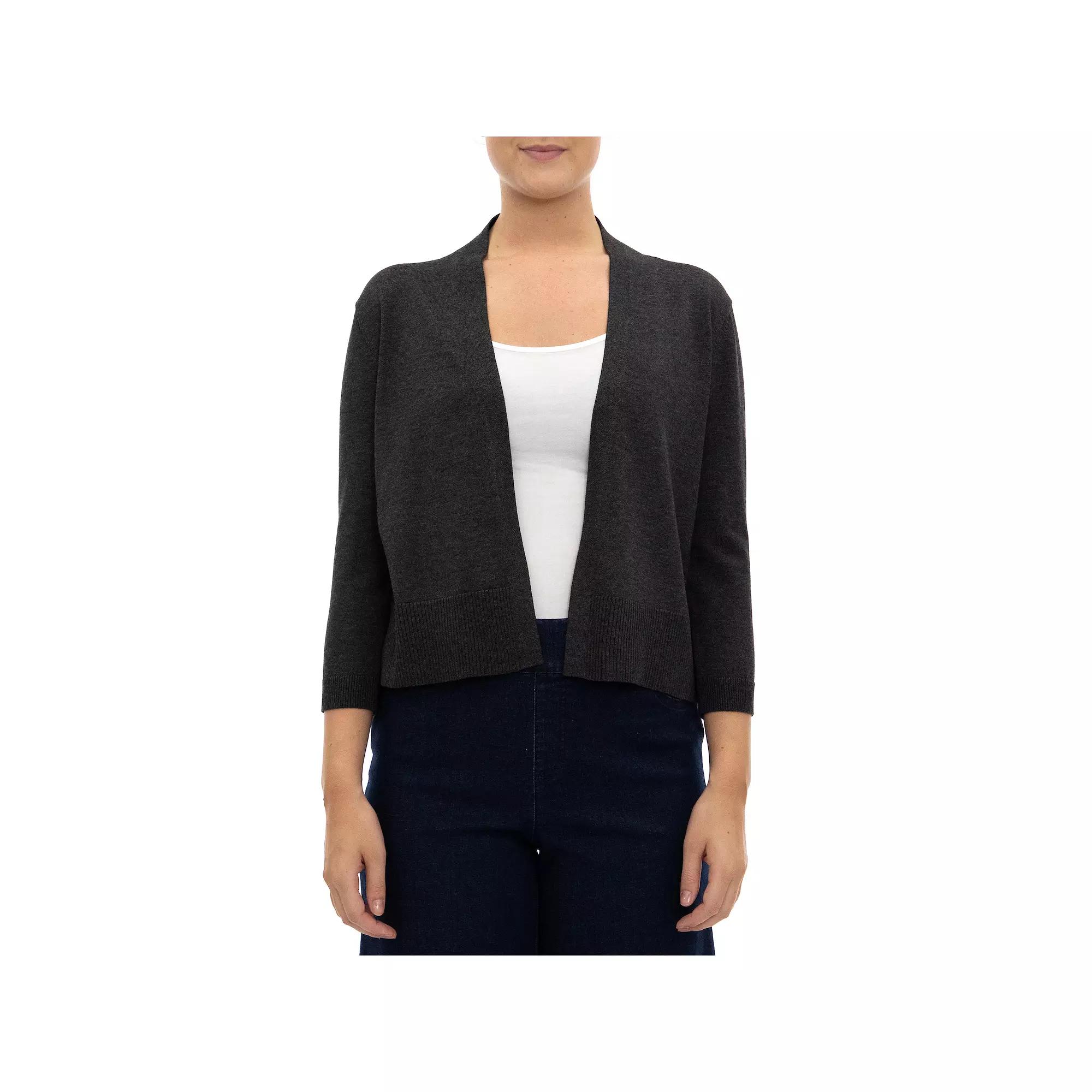 Women's Nina Leonard Classic Open-Front Bolero Cardigan,  Product Image