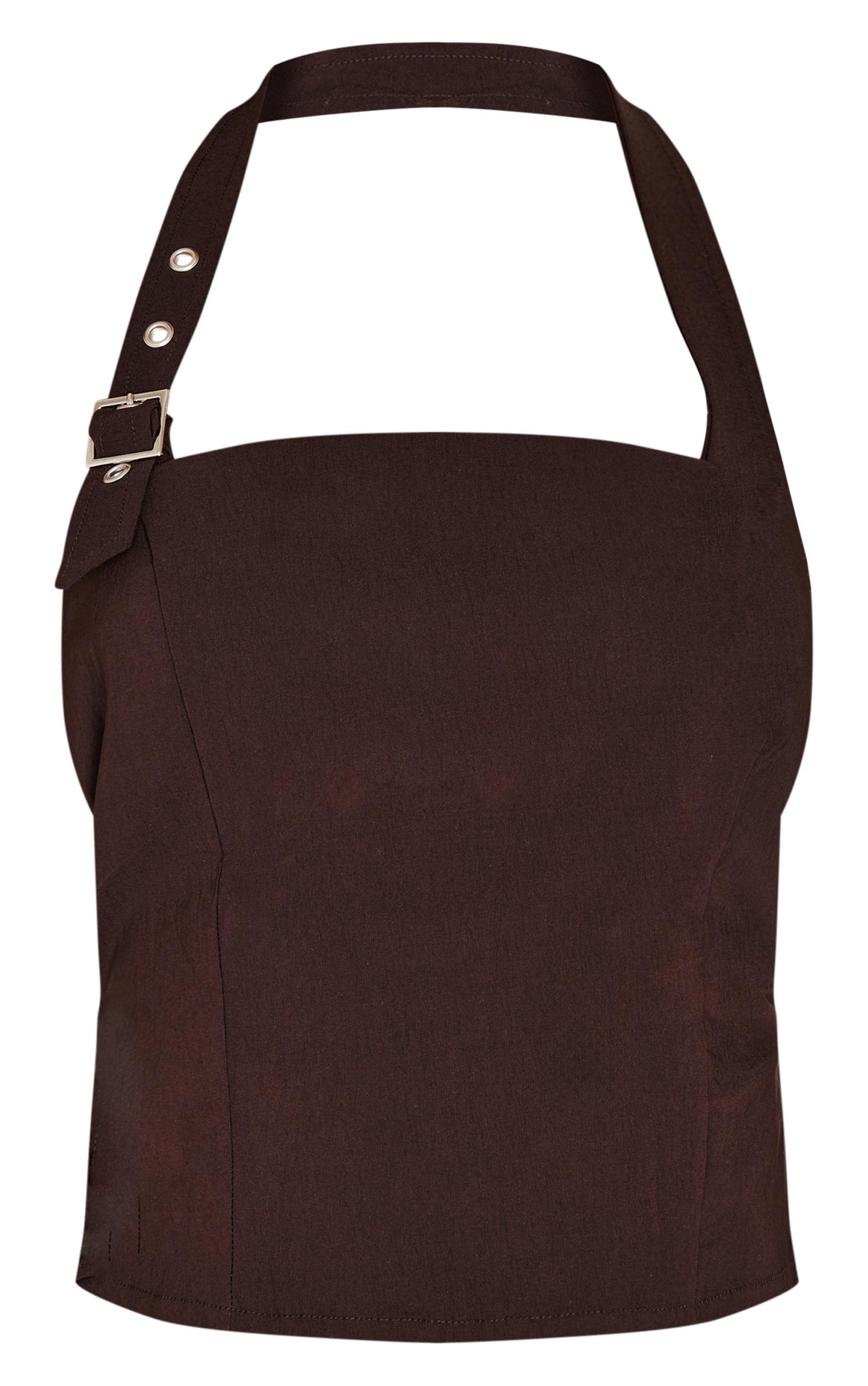 Chocolate Bengaline Backless Top Product Image