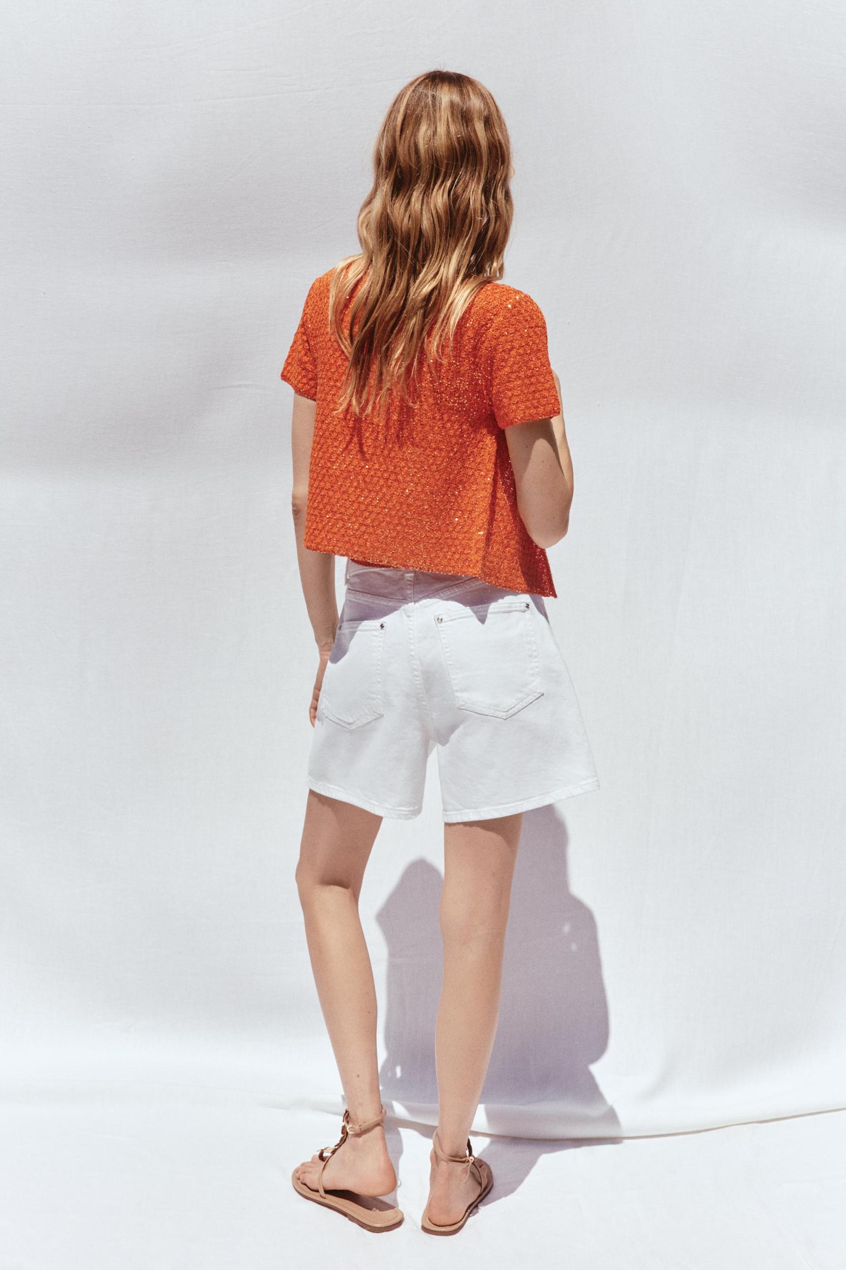 SEQUIN KNIT TOP Product Image