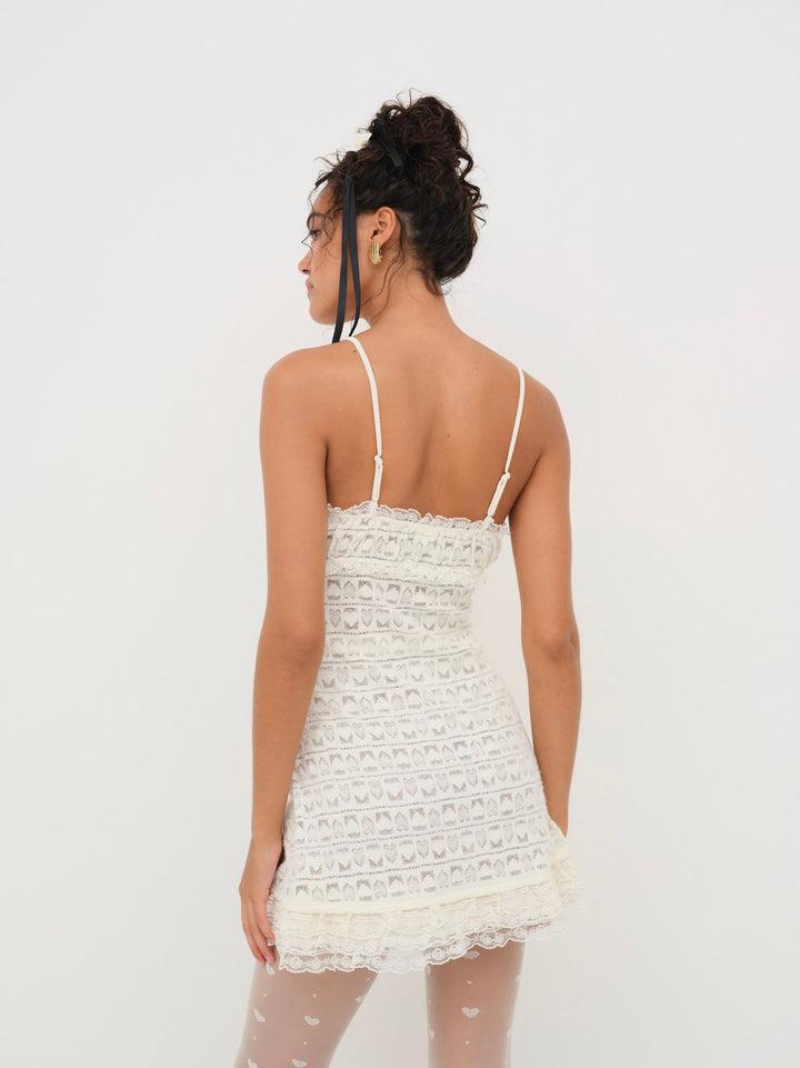 Reba Slip Dress — White Product Image