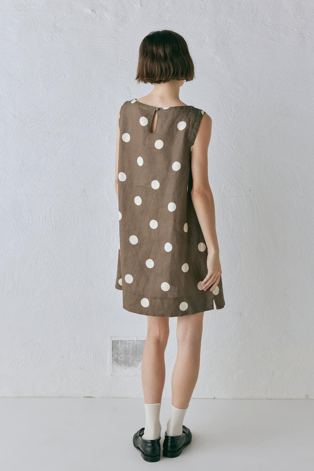 Aftersun Linen Mini Dress Spot Product Image