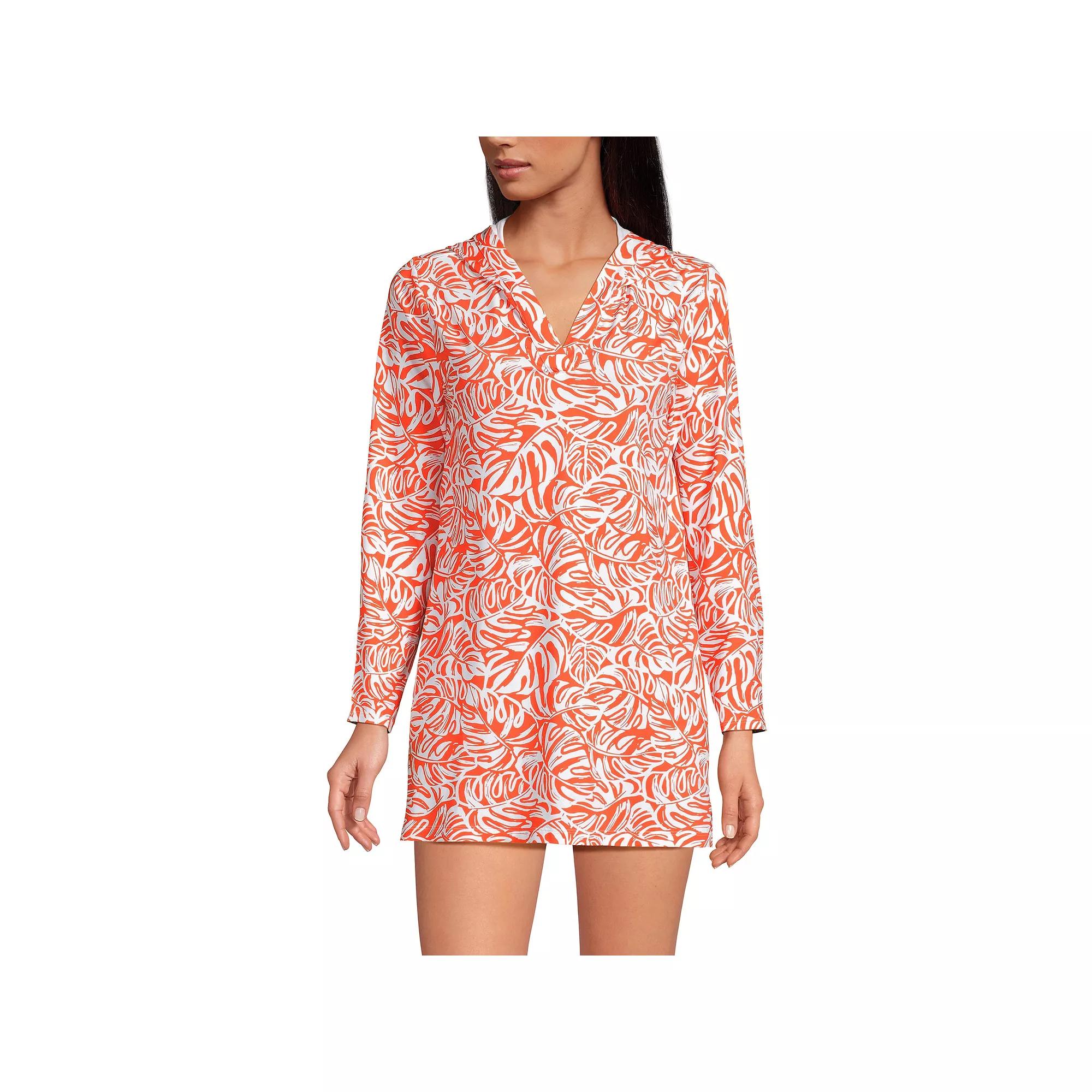 Women's Lands' End Hooded Mini Swim Cover-Up Dress UPF 50,  Product Image