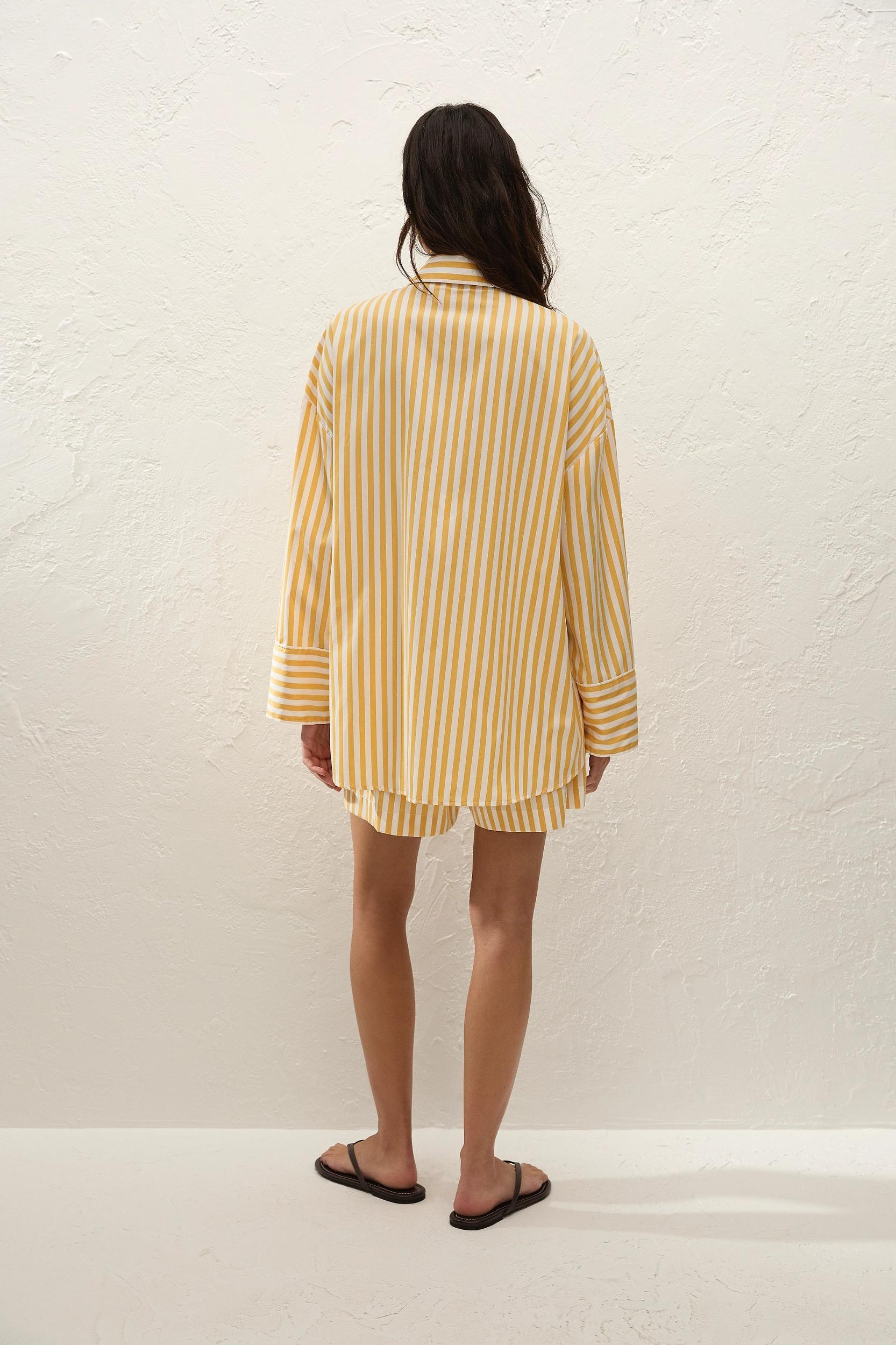 Clemente Shirt Orozco Stripe Mustard Product Image