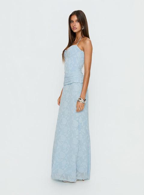 Love from Portofino Corset Maxi Dress Blue Product Image