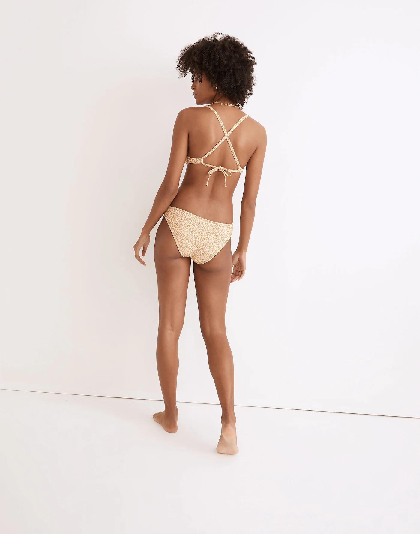 Madewell Second Wave Floral Jacquard Classic Bikini Bottom Product Image