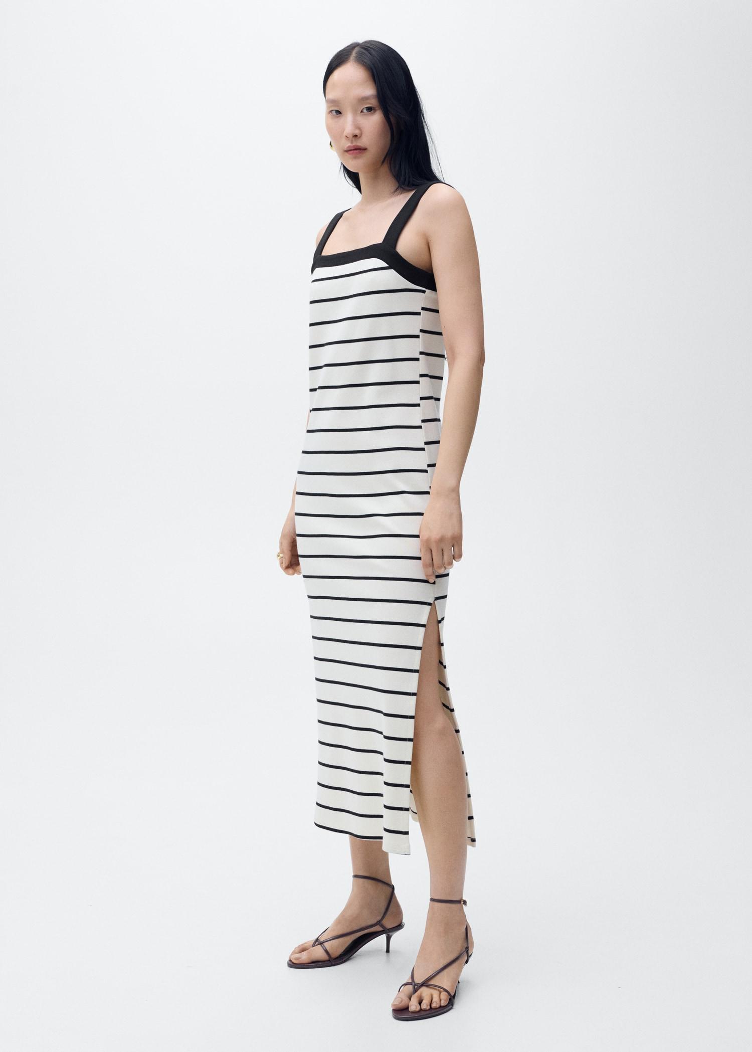 Striped midi dress - Women | MANGO USA Product Image