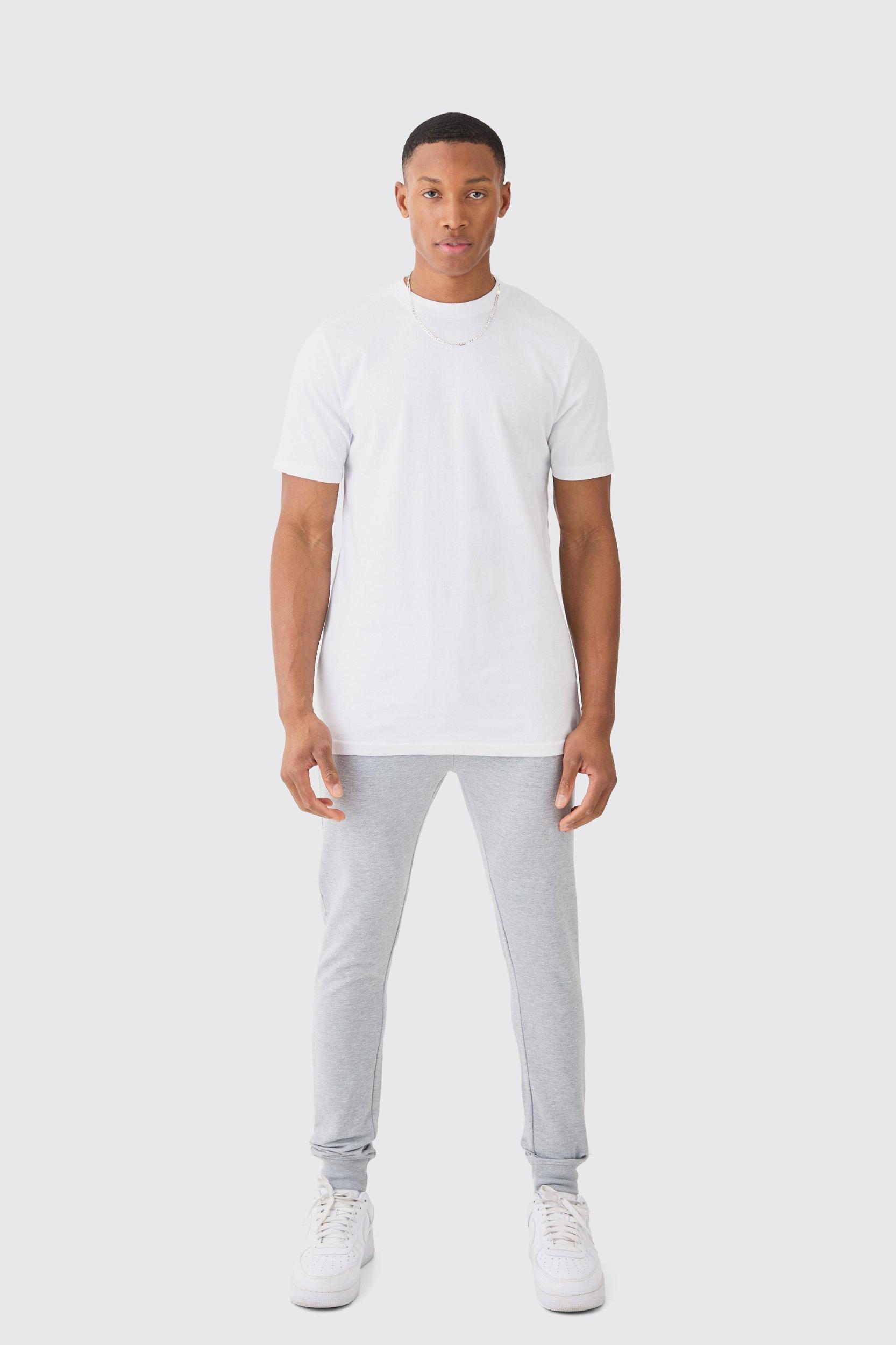Basic Slim Fit Crew Neck T-Shirt | boohooMAN USA Product Image