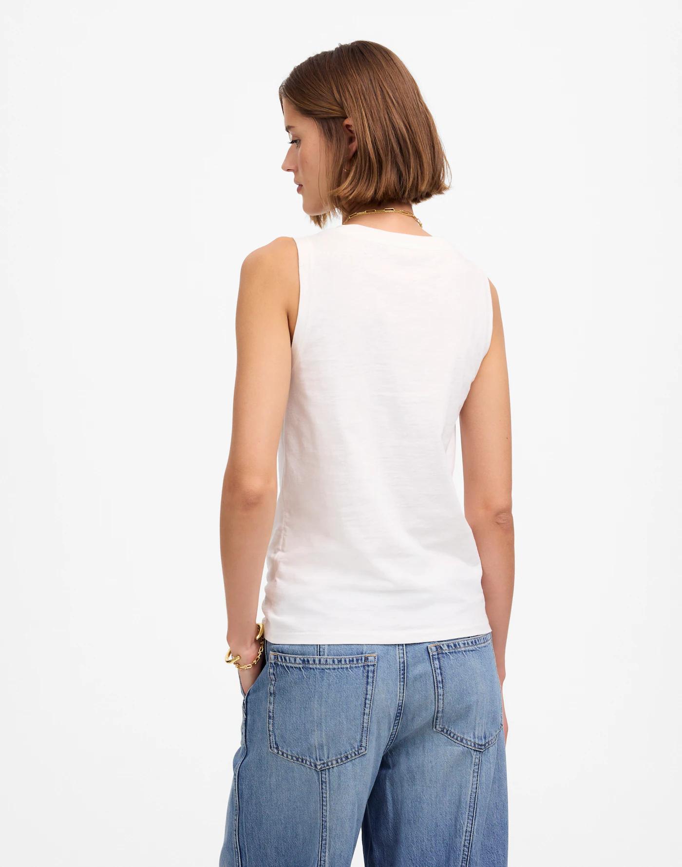 Slub Relaxed V-Neck Tank Product Image