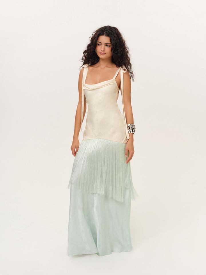 Andrea Maxi Dress — Peach Mint Product Image