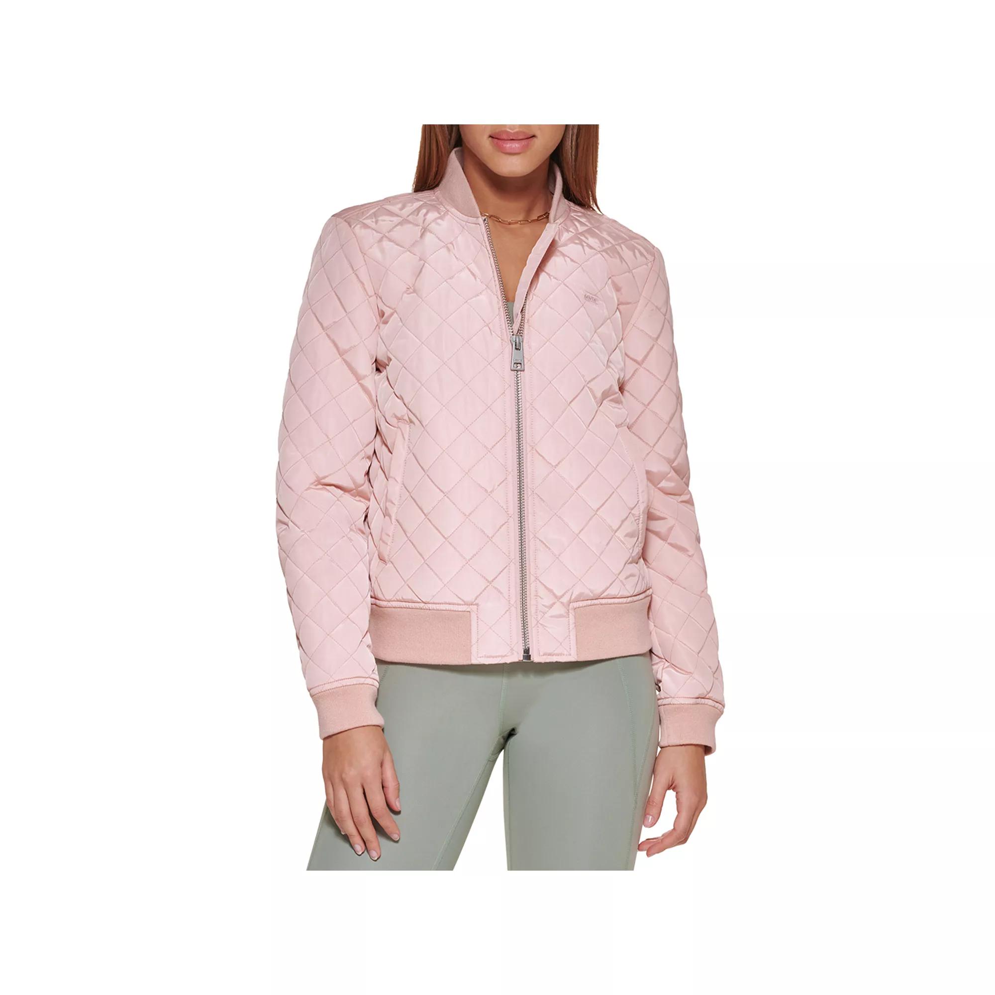 Women's Levi's® Diamond Quilted Bomber Jacket, Size: XXL, Rose Blue Product Image