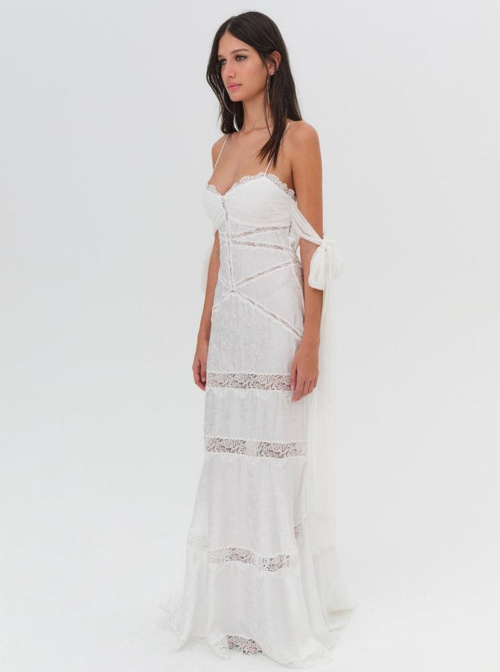 Rita Lace Gown — White Product Image
