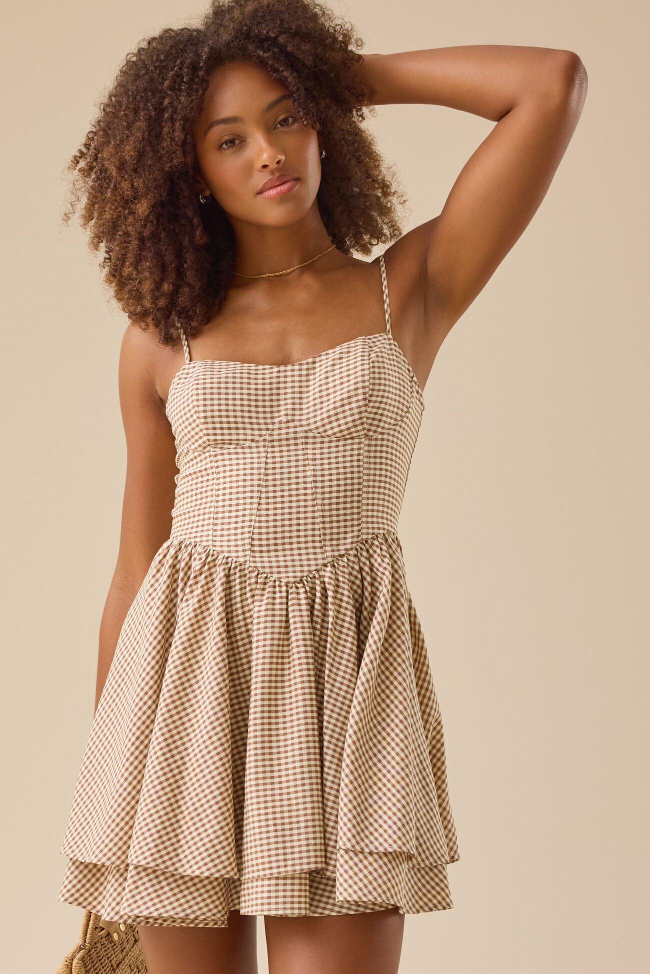 Story Gingham Mini Dress Product Image