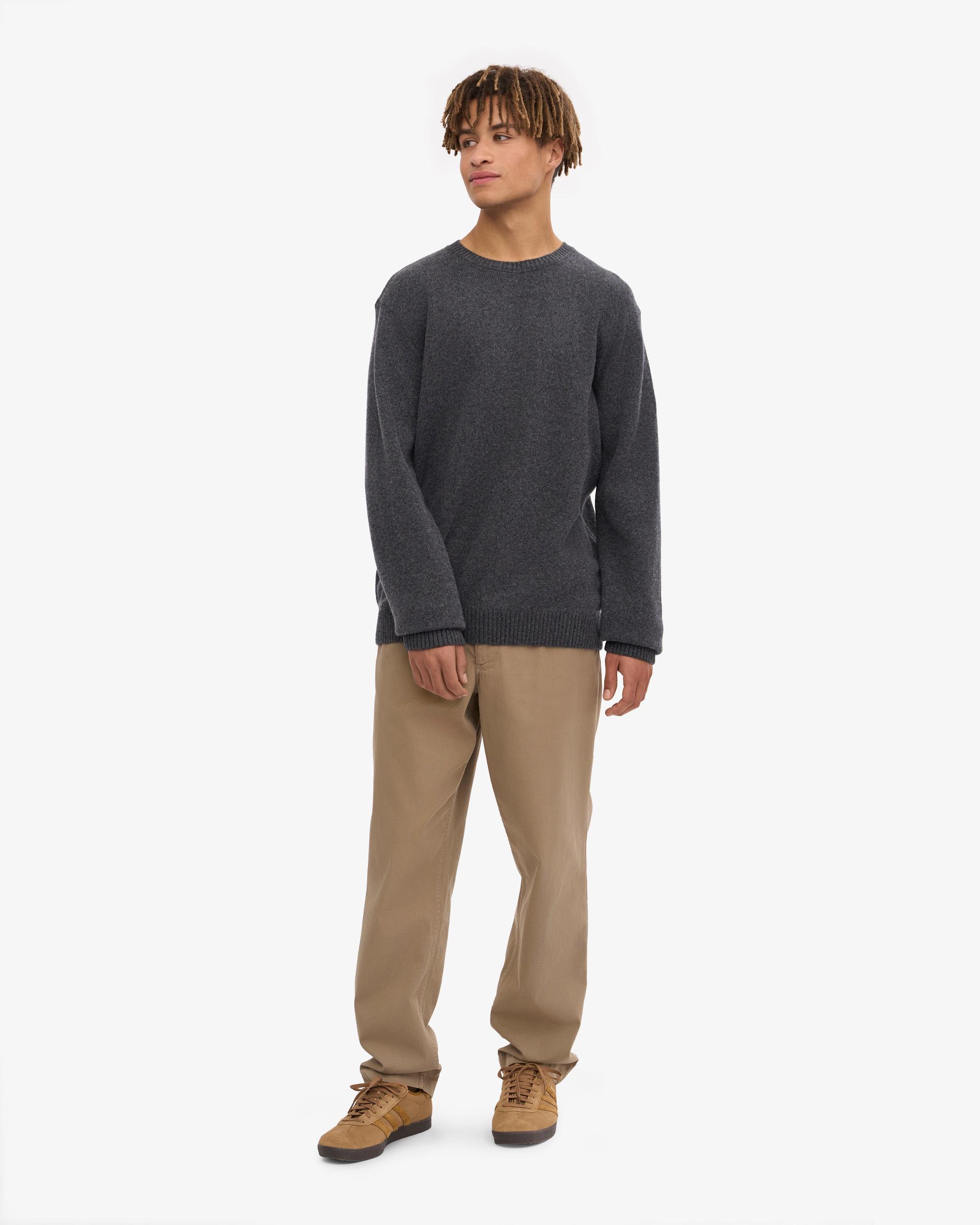 Classic Merino Wool Crew - Lava Grey Product Image