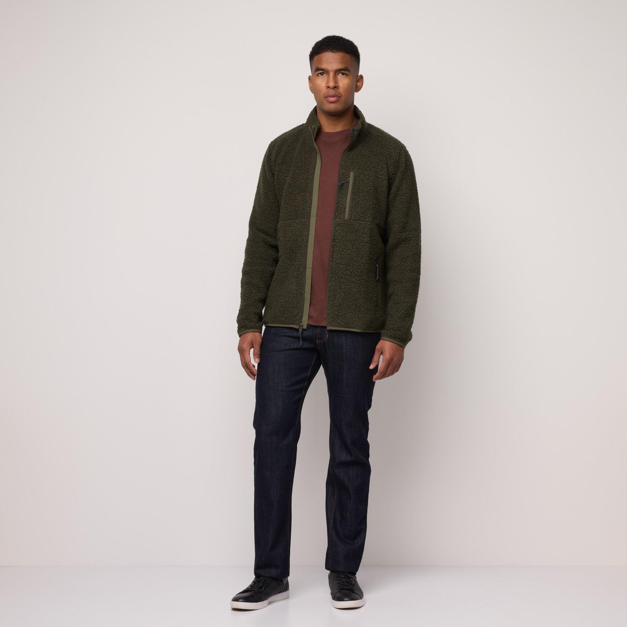 Merino Wool Fleece Jacket | Forest Night Product Image
