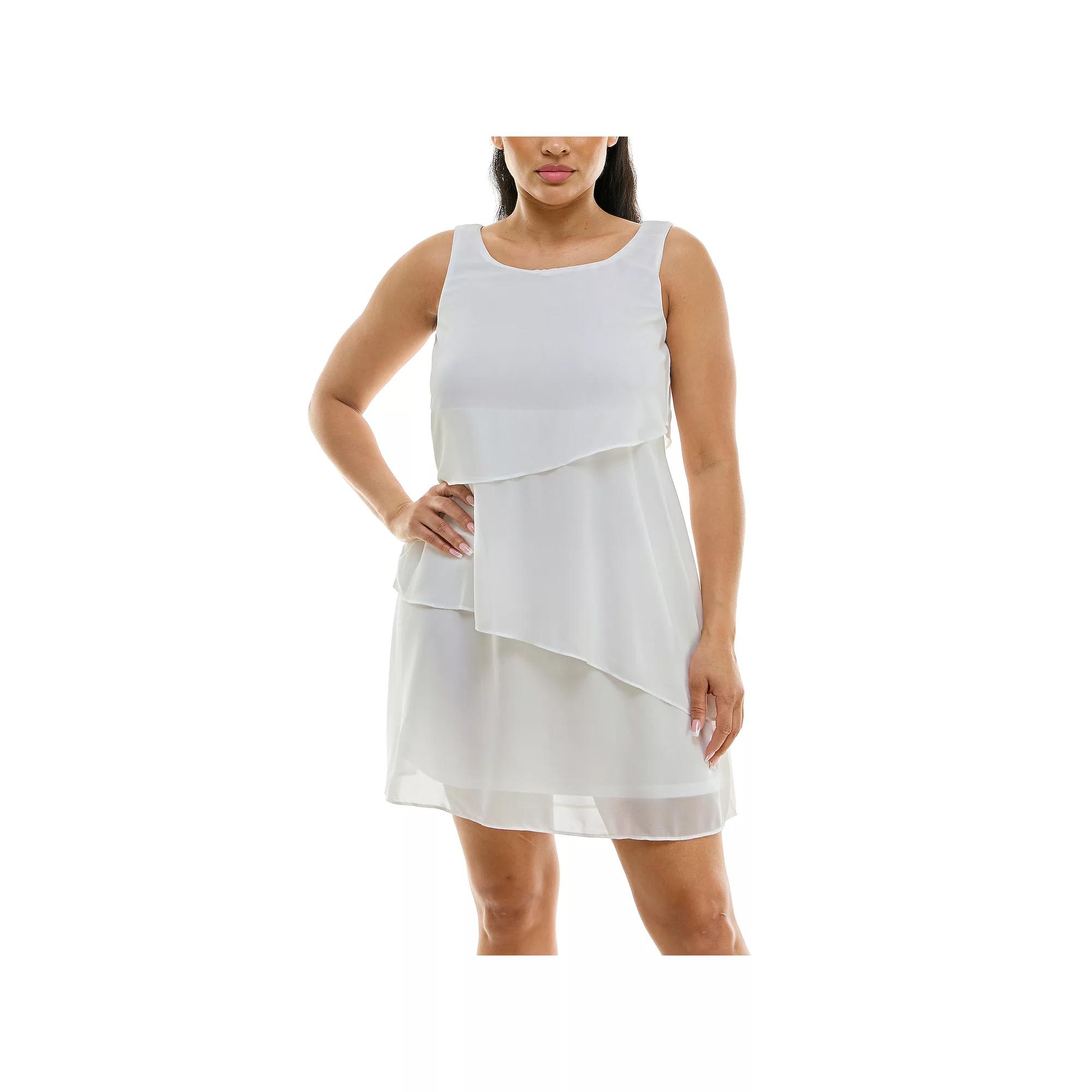 Women's Nina Leonard Layered Float Dress,  Product Image