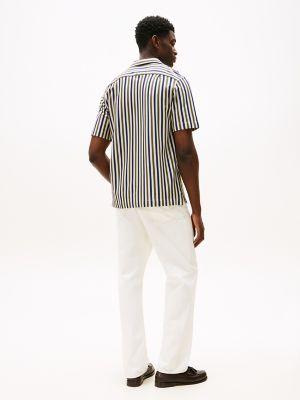 Regular Fit 1985 Stripe Knit Camp Shirt Product Image