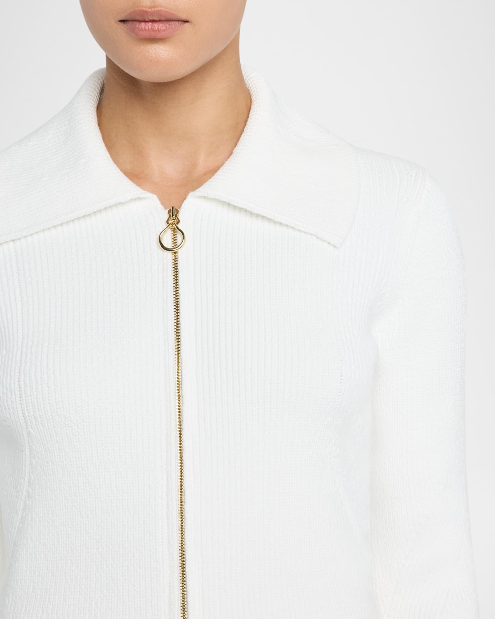 Rib-Knit Zip Jacket Product Image