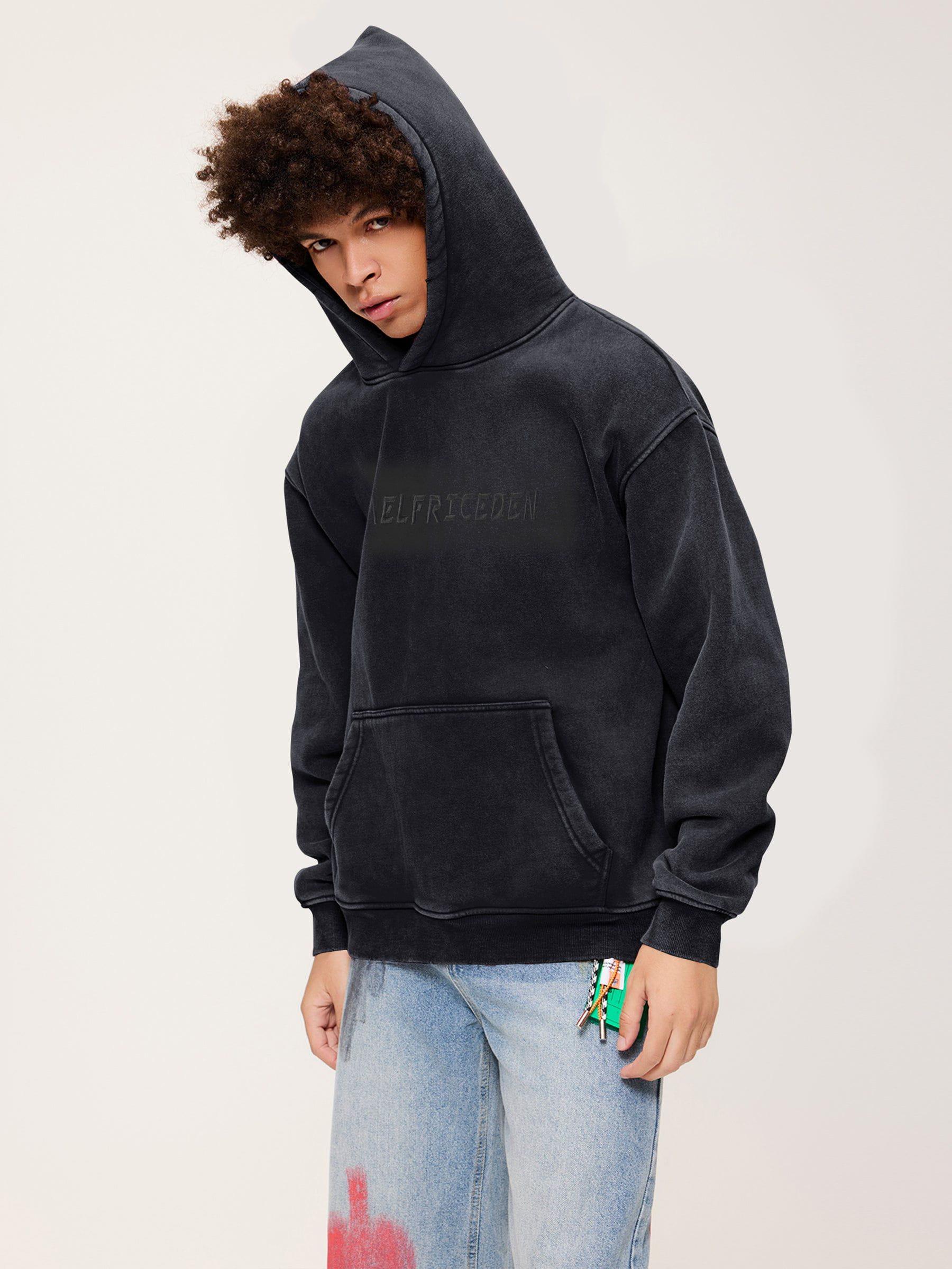 Aelfric Eden Embroidery Washed Pullover Hoodie Product Image