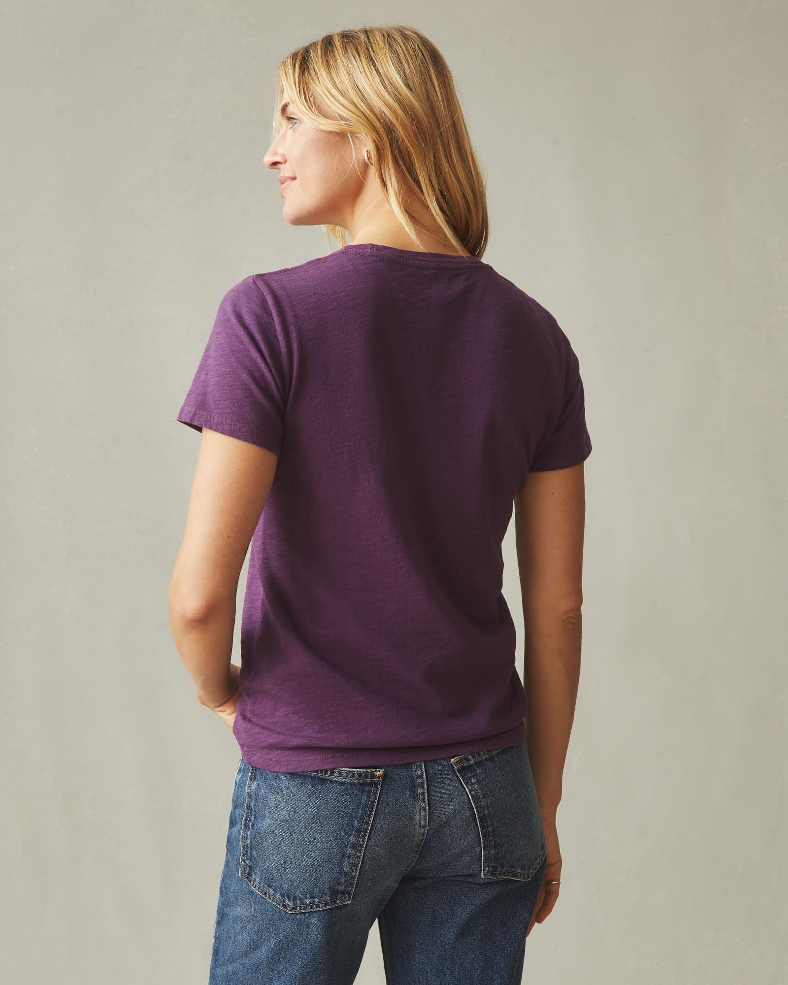 Women's Premium Slub Crew Tee - Deep Purple Product Image