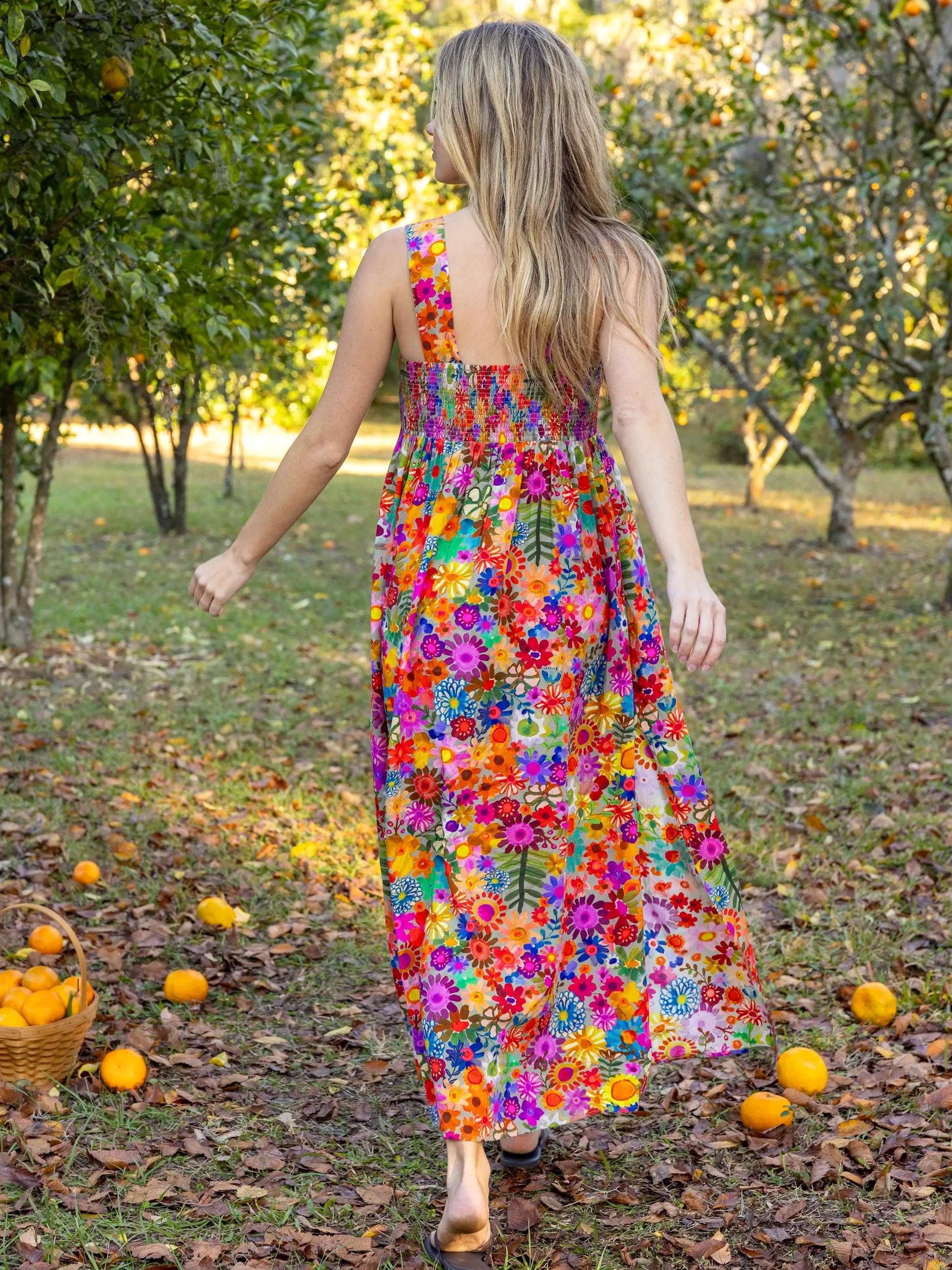 Tricia Maxi Dress - Rainbow Calico Floral Product Image