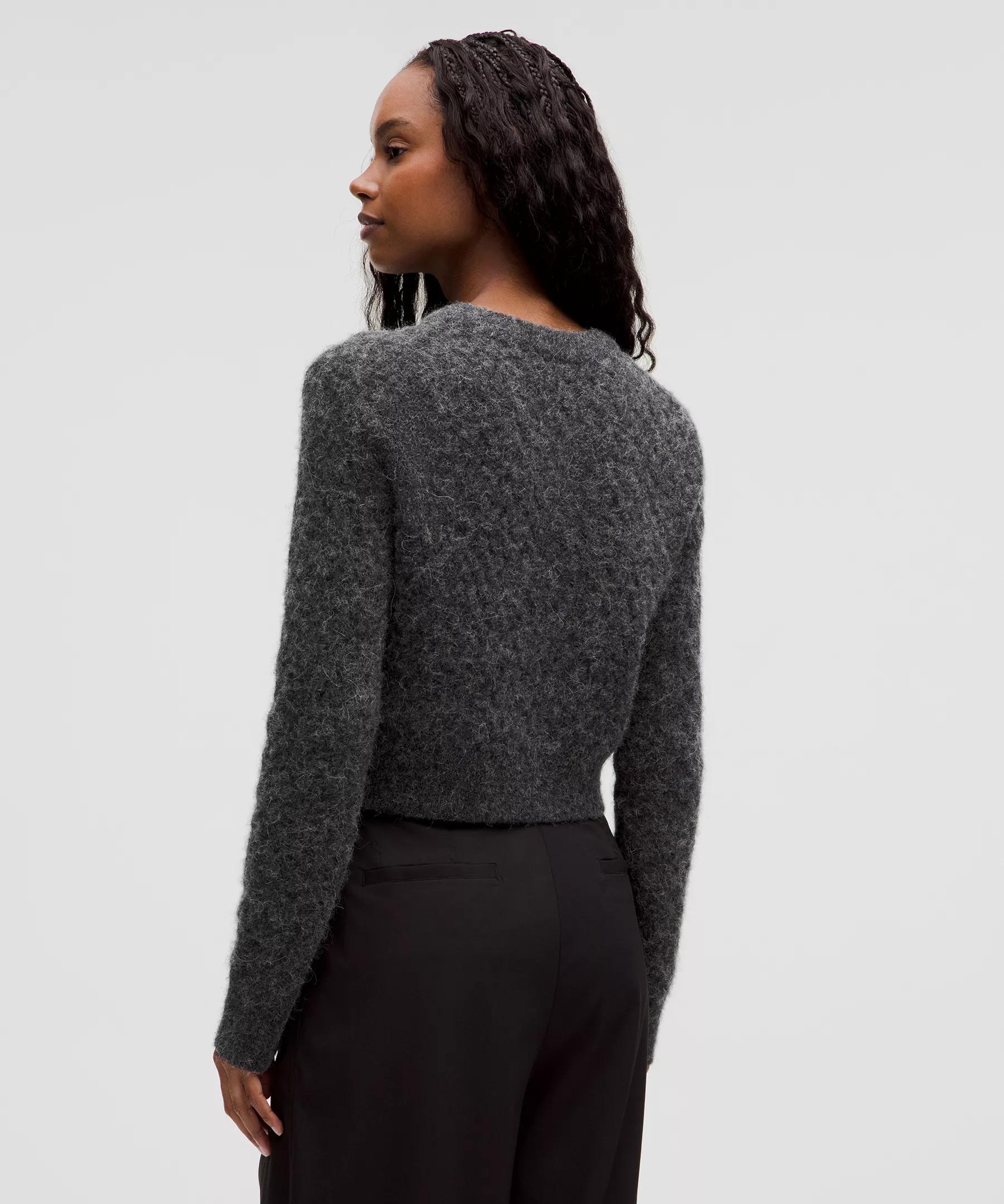 Alpaca Wool-Blend Crosshatch Sweater Product Image