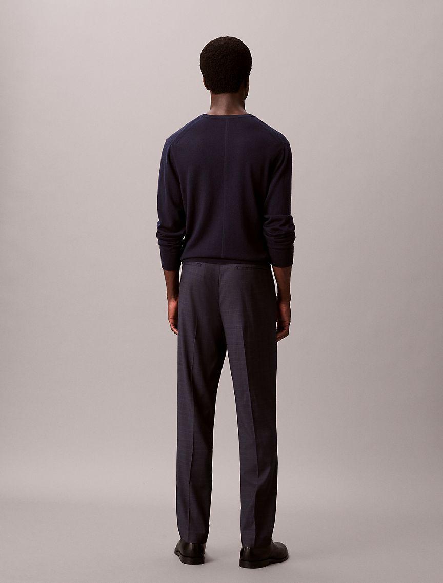 Viscose Blend Check Slim Trouser Product Image