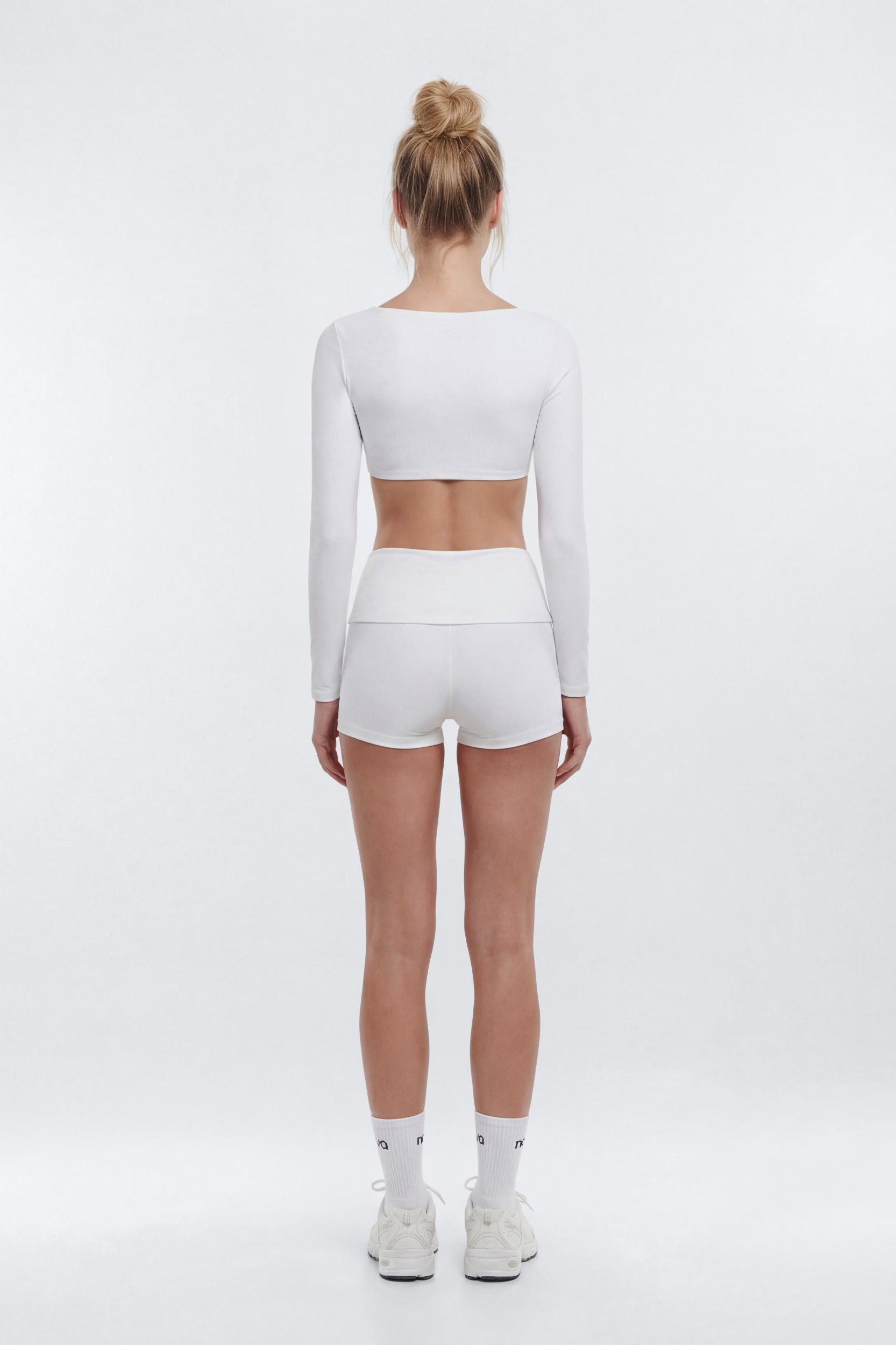 ButterSoft™ Side Ruched Skort - White Female Product Image