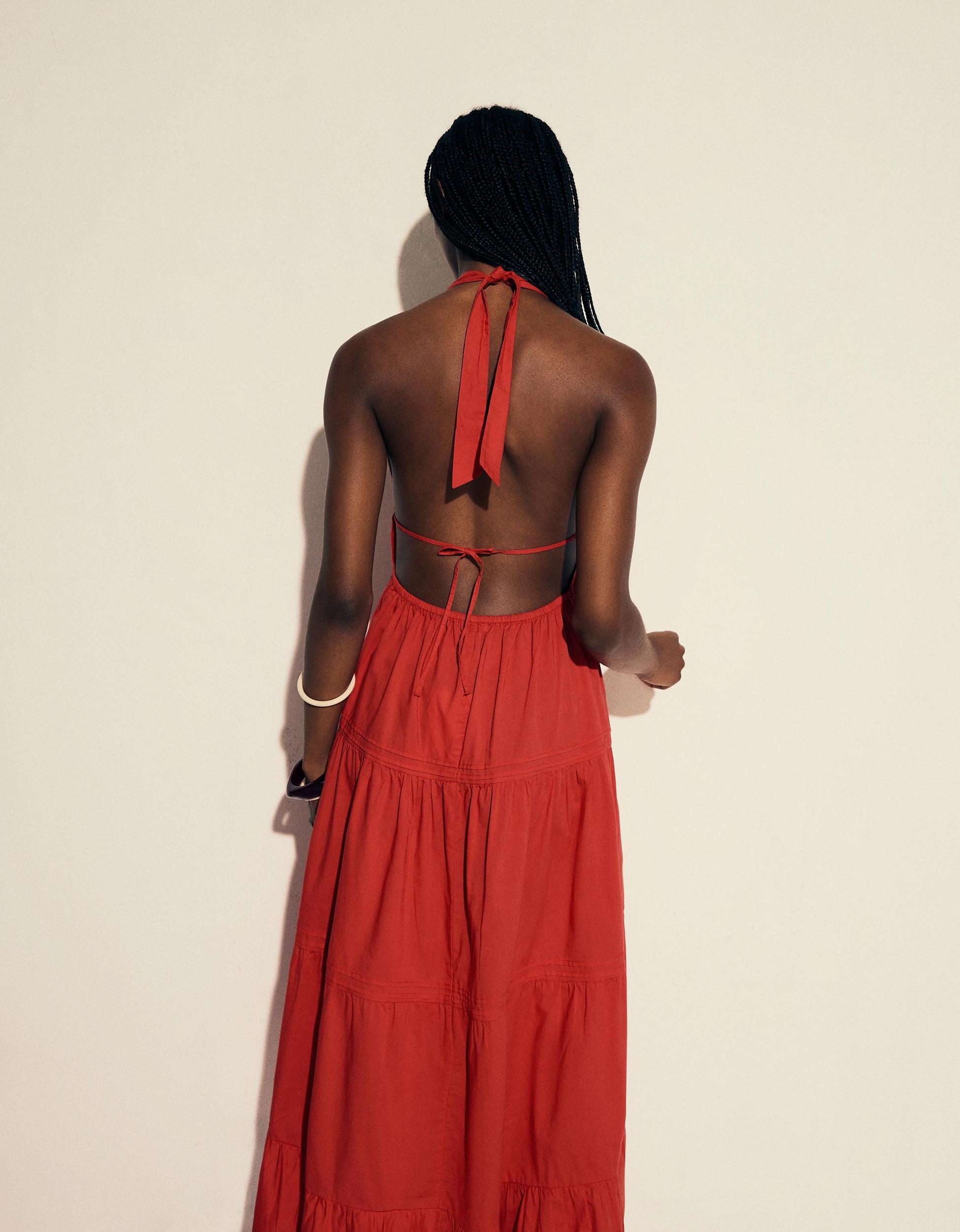 Halterneck midi dress Product Image