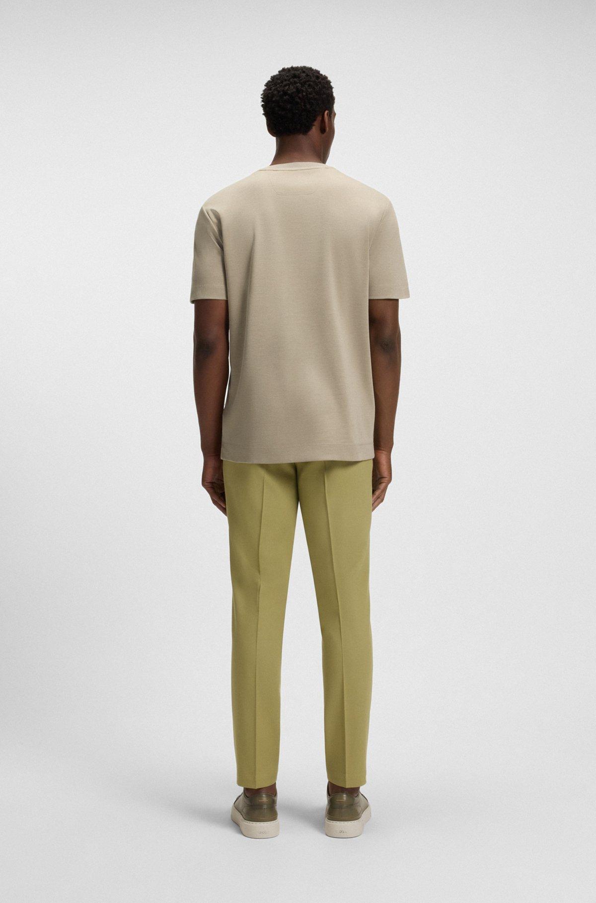 Regular-fit T-shirt in mercerized cotton and silk Product Image