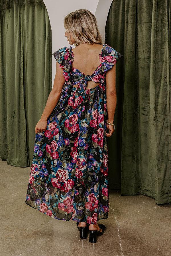 Moonlit Garden Floral Maxi Dress Product Image