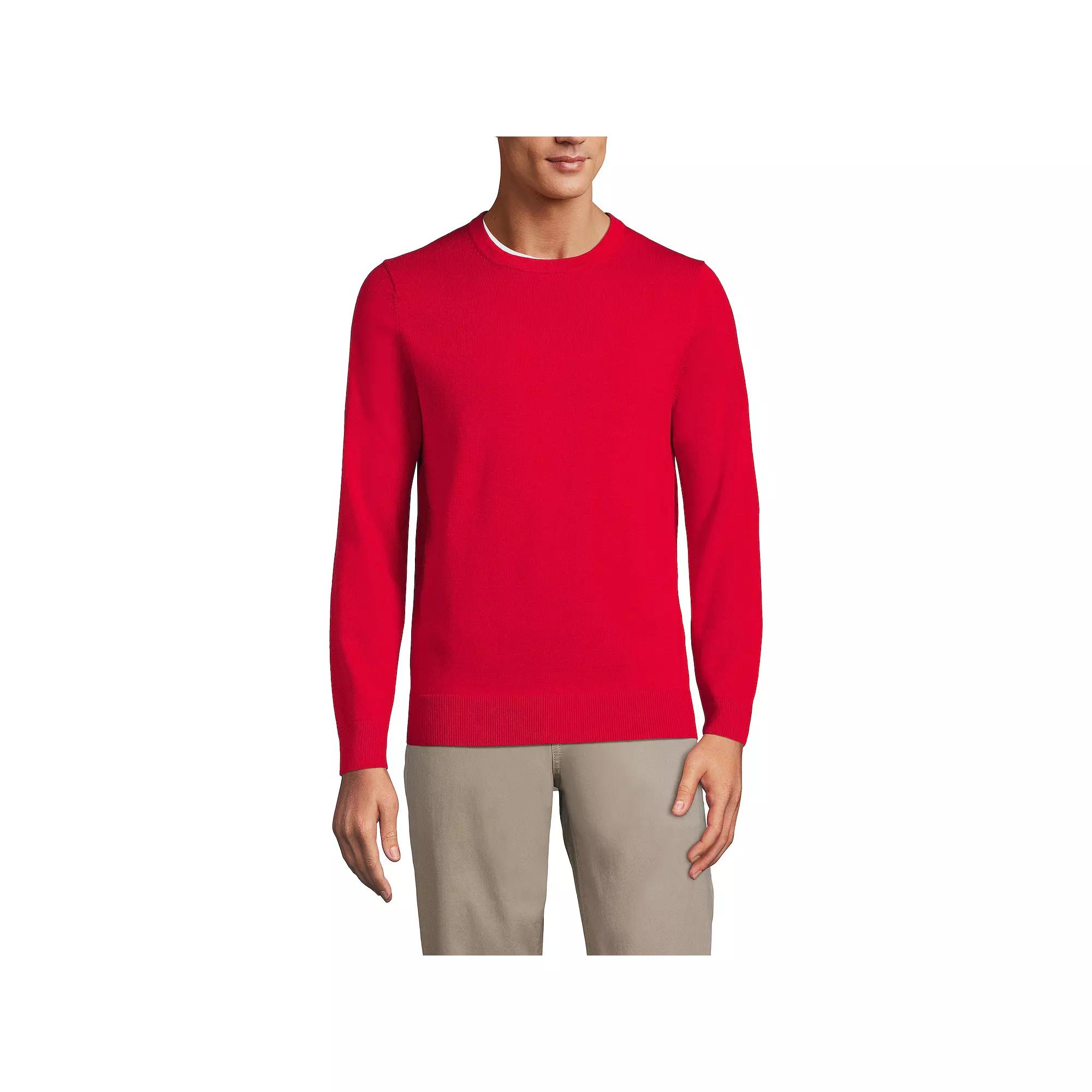 Big & Tall Lands' End Fine Gauge Crewneck Sweater, Men's,  Product Image