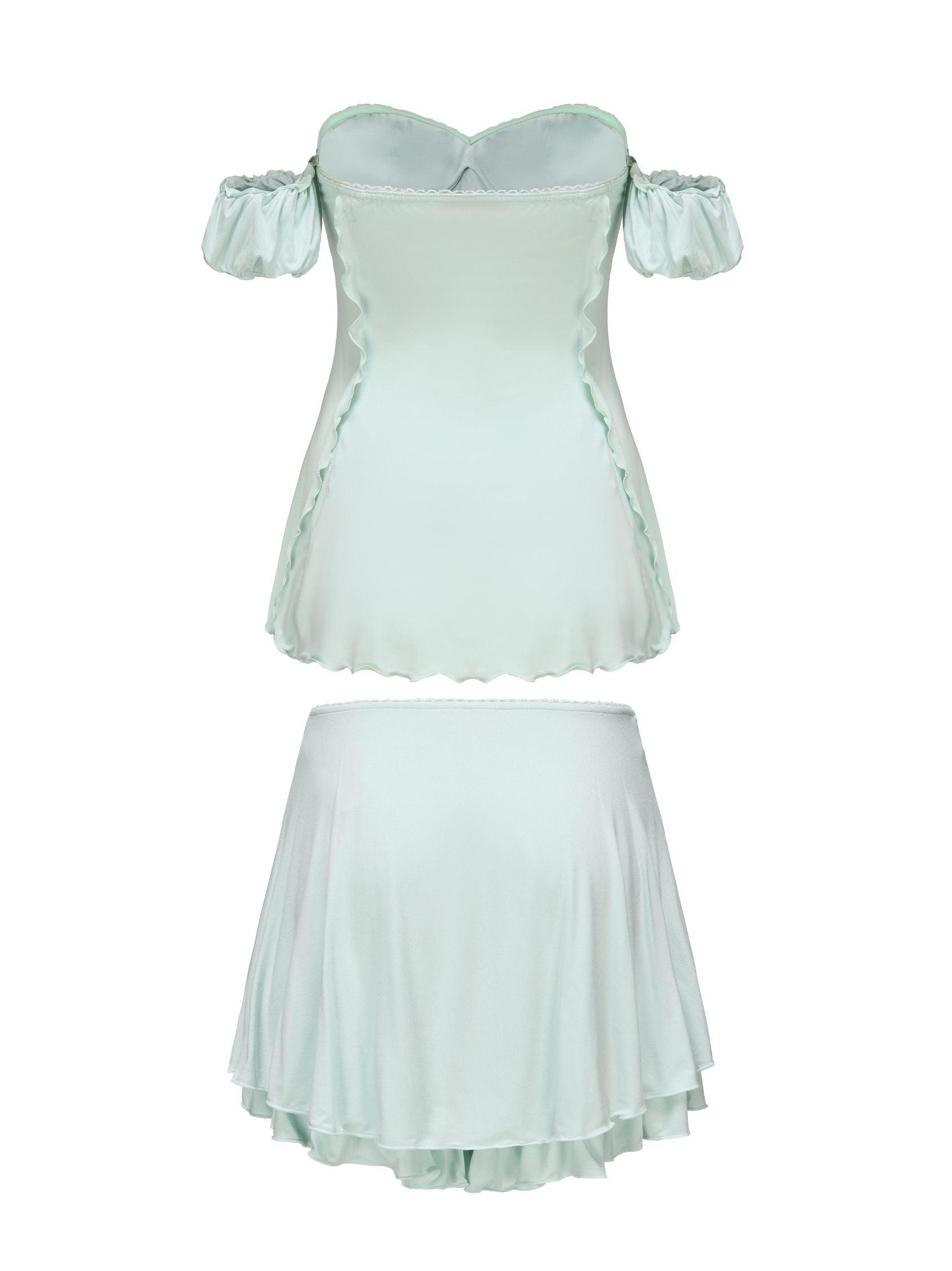 Heidi Top + Skirt (Mint) (Final Sale) Product Image