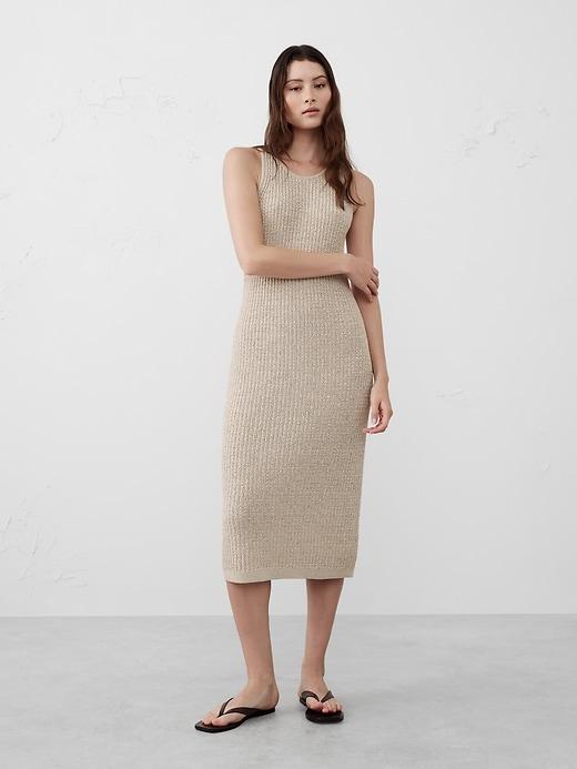 Textured Midi Sweater Dress Product Image