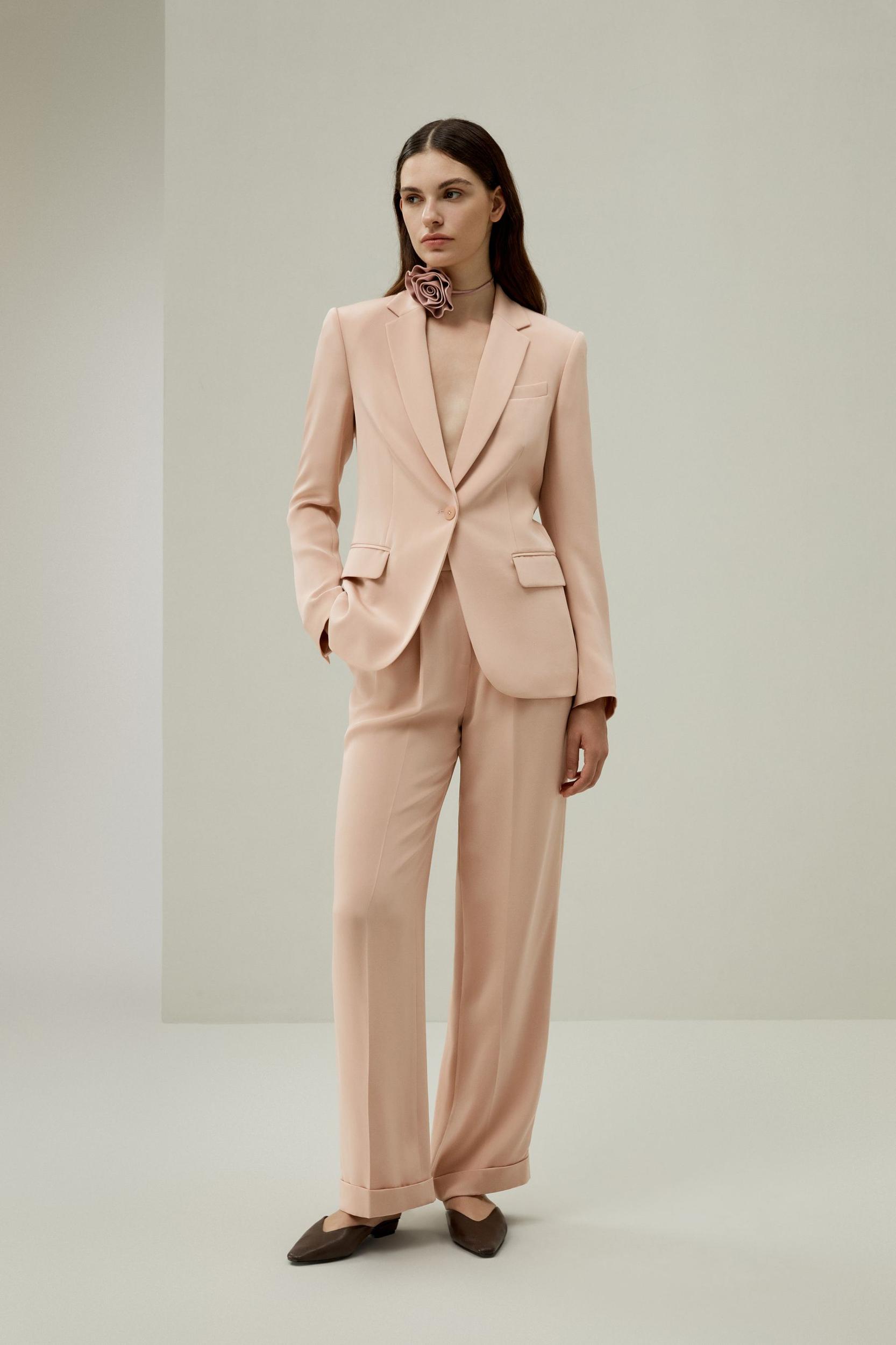 Rosette Silk Collar Necklace Product Image