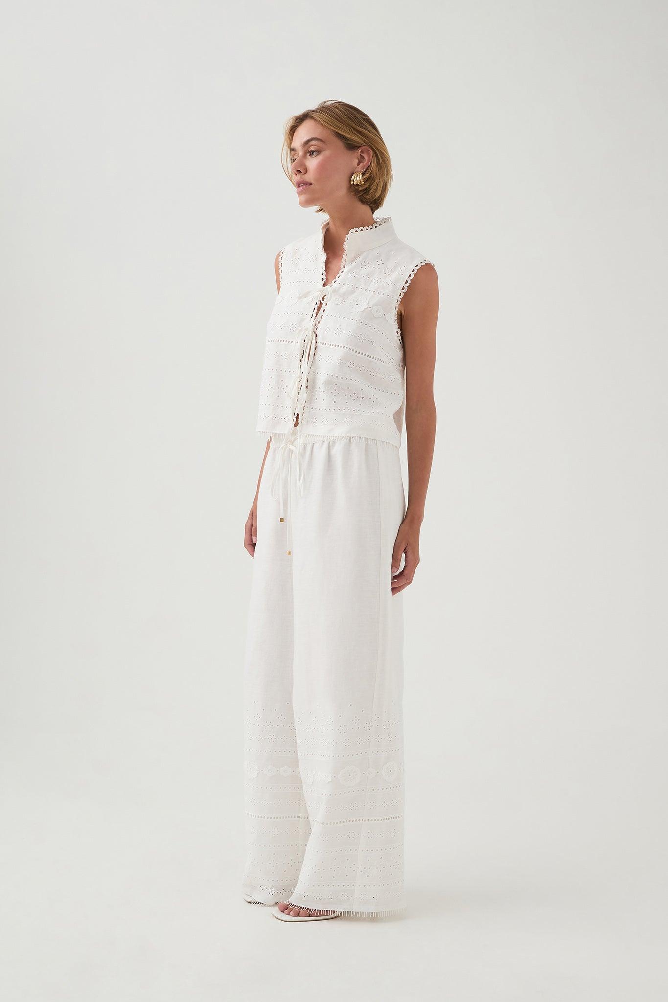 Cloud Embroidered Pant Product Image