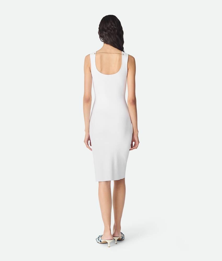 Women's Compact Viscose Dress in White Product Image