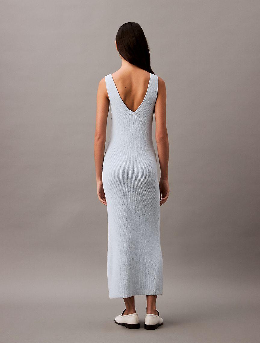 Boucle Ribbed Sleeveless Midi Dress Product Image