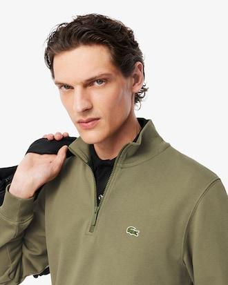 Men's High-Neck Zip-Up Fleece Sweatshirt Product Image