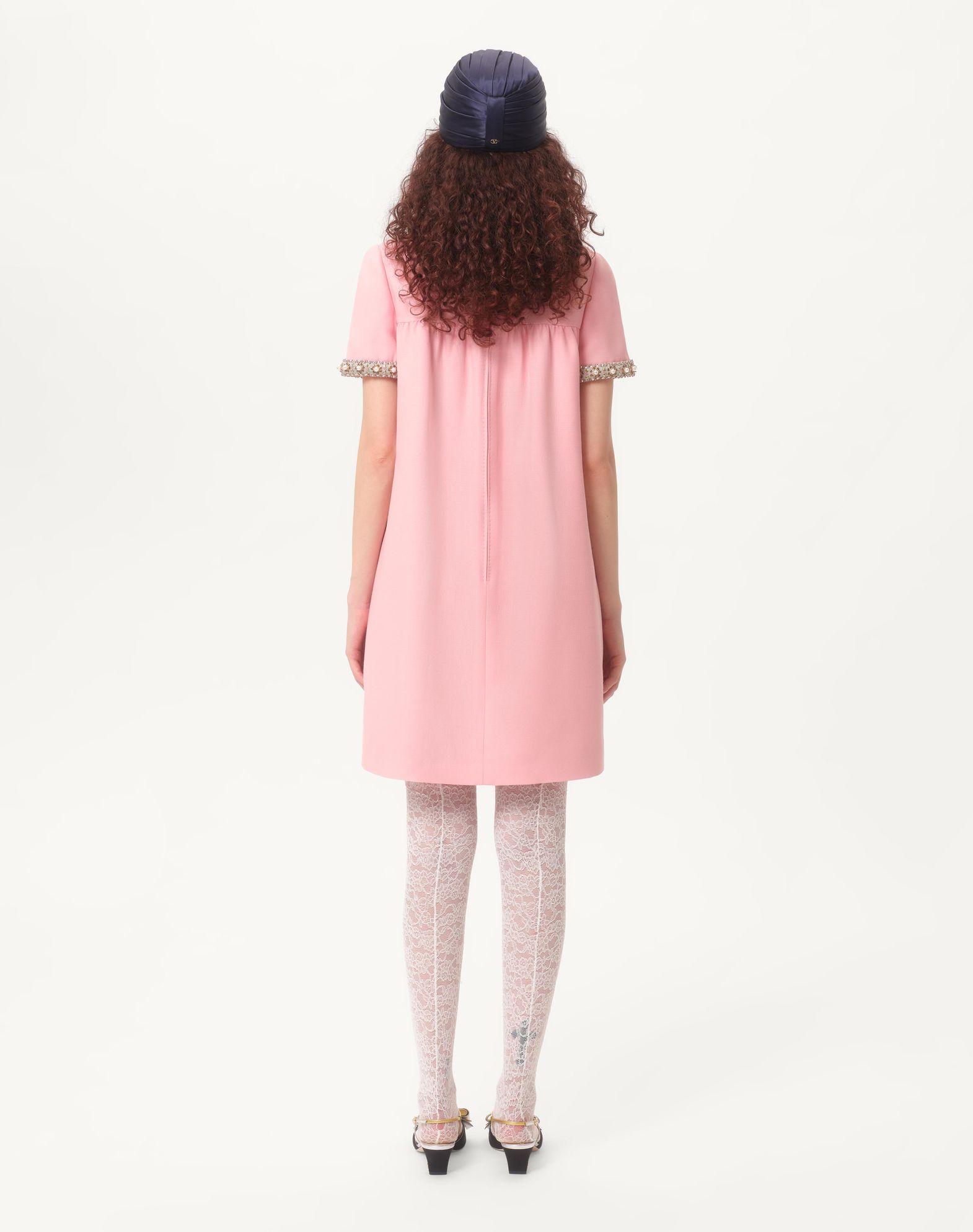 Embroidered Crepe Couture Short Dress Product Image