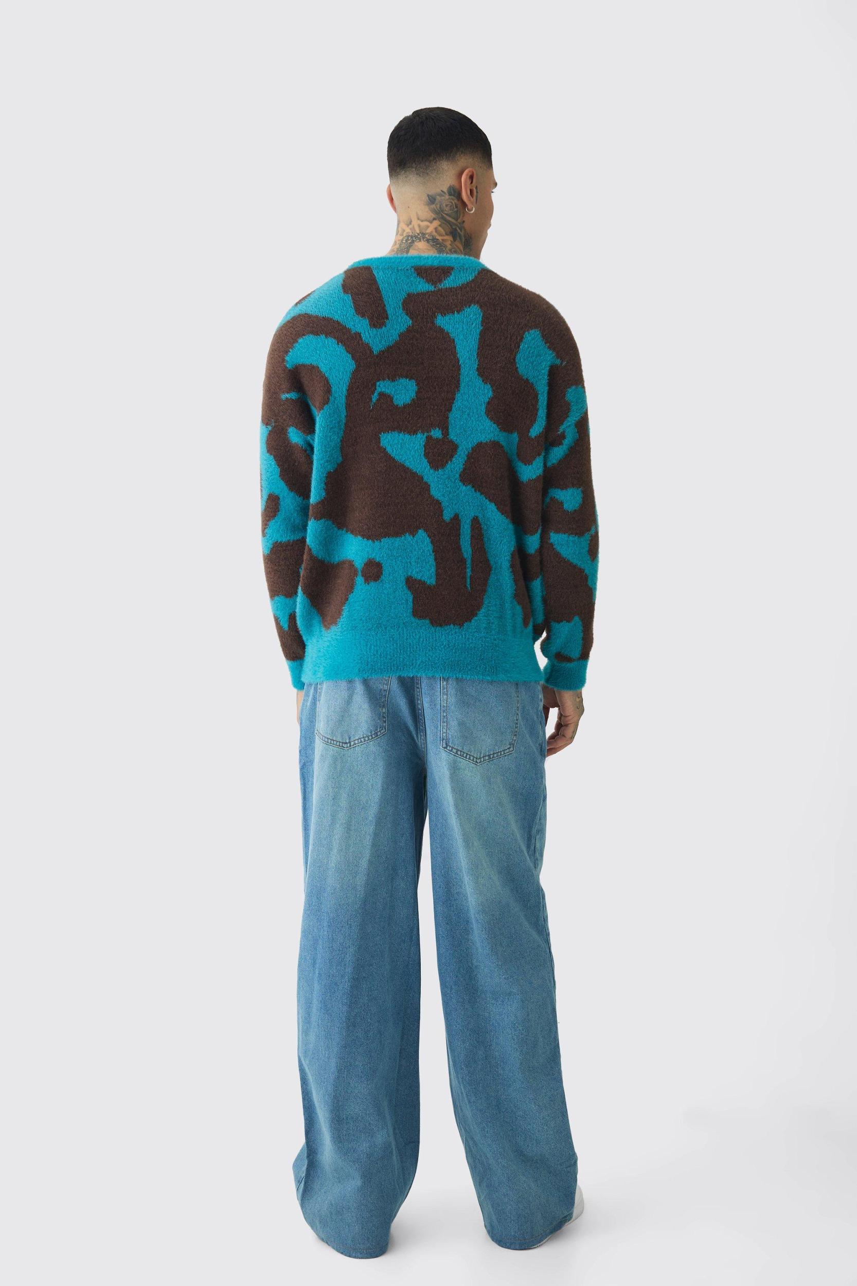 Tall Baggy Fit Distressed Jeans | boohooMAN USA Product Image