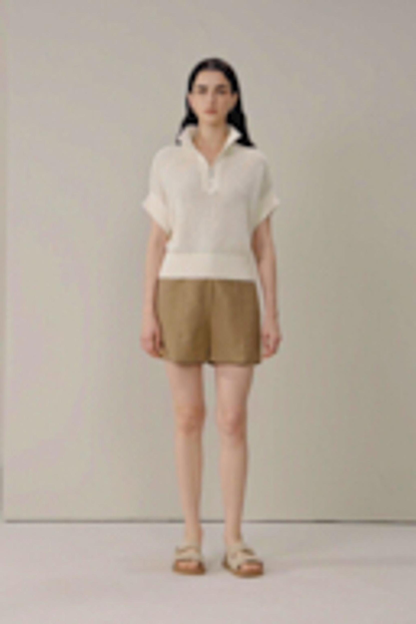 Toscana Pointelle Knit Half-Zip Sweater Product Image