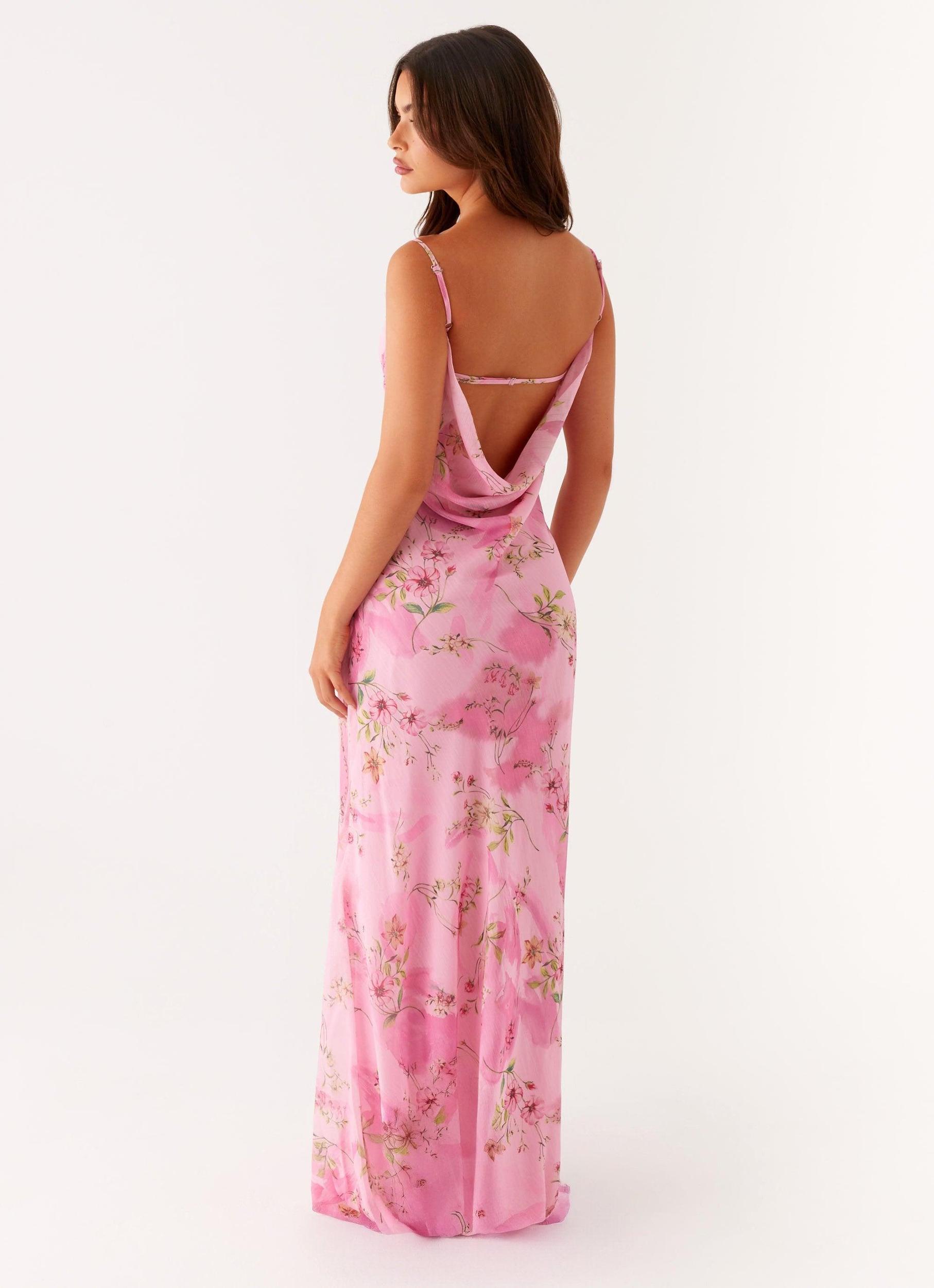 Orlando Maxi Dress - Pink Floral Print Product Image