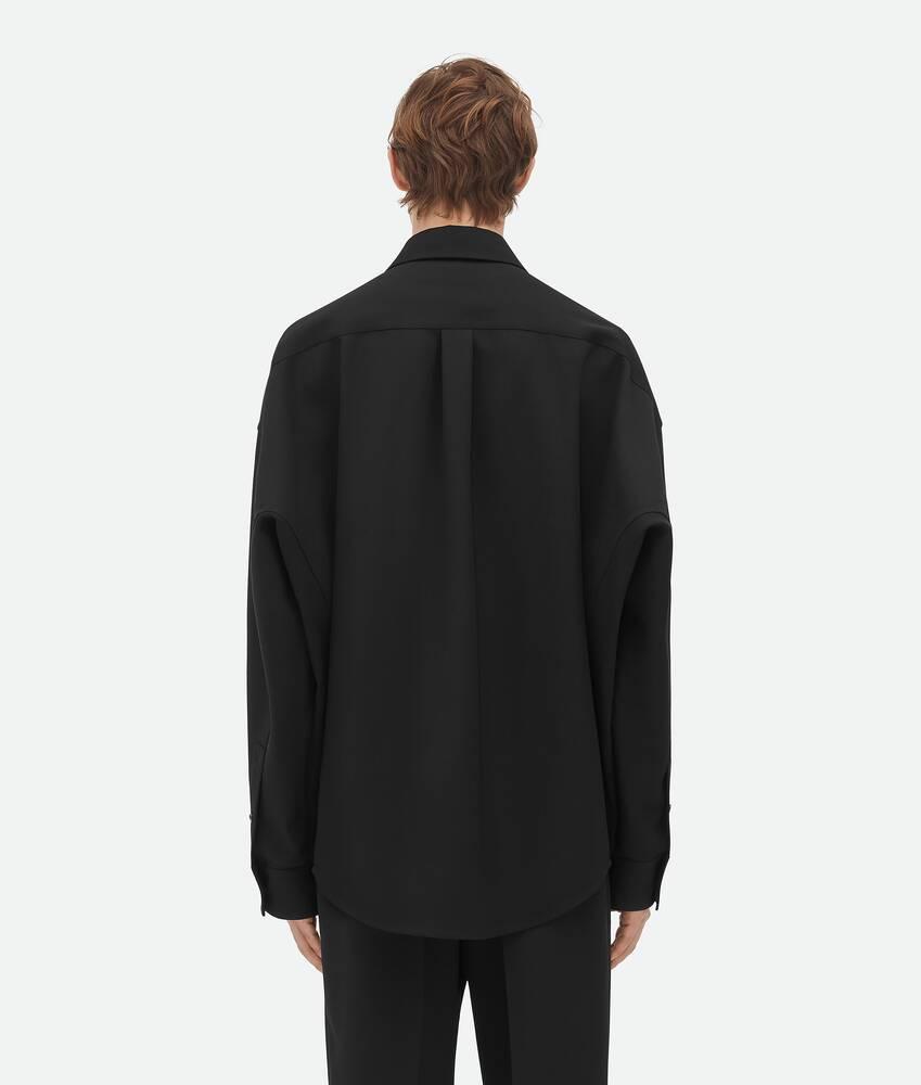 Men's Wool Twill Shirt in Black Product Image