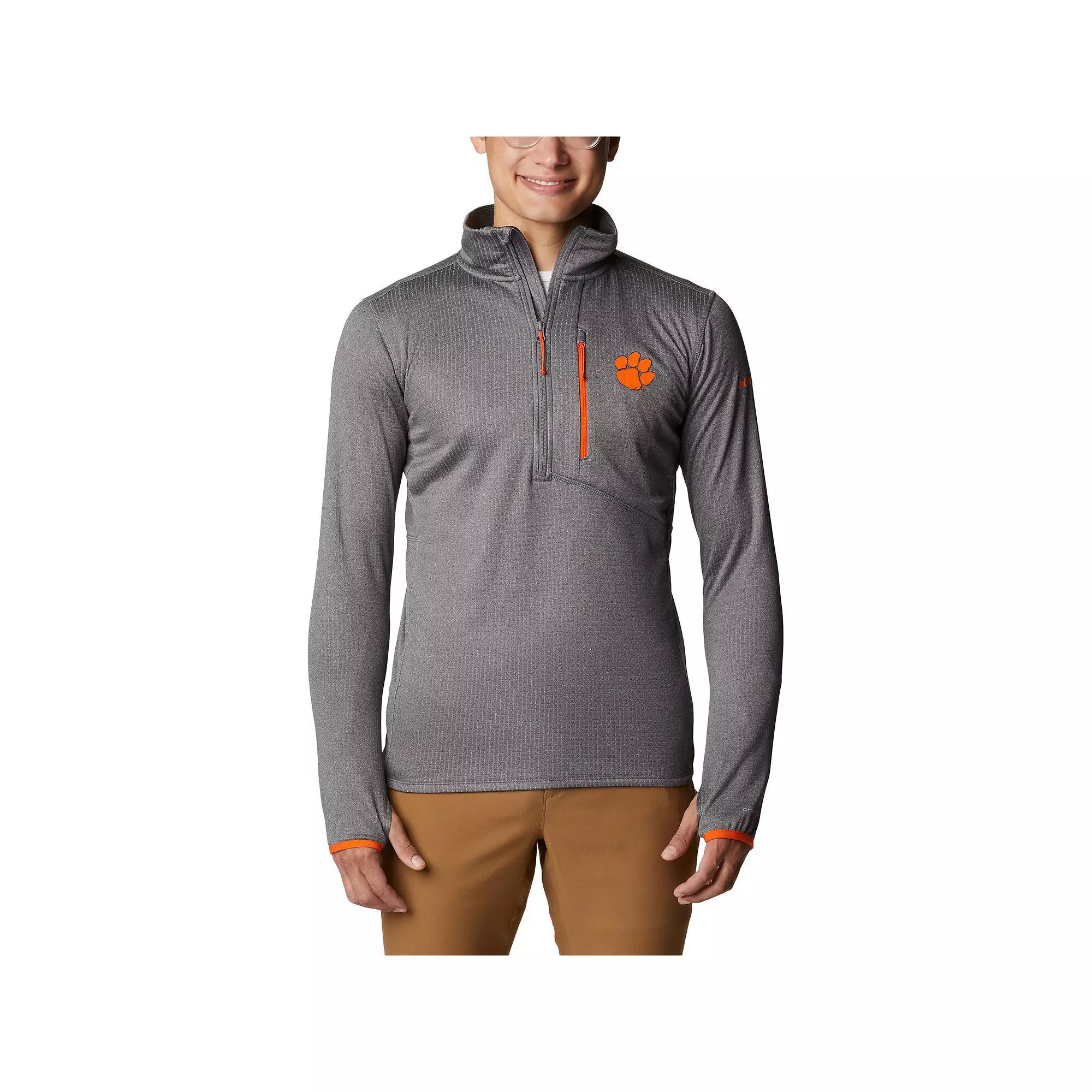 Men's Columbia Gray Clemson Tigers Park View Omni-Wick Half-Zip Top,  Product Image
